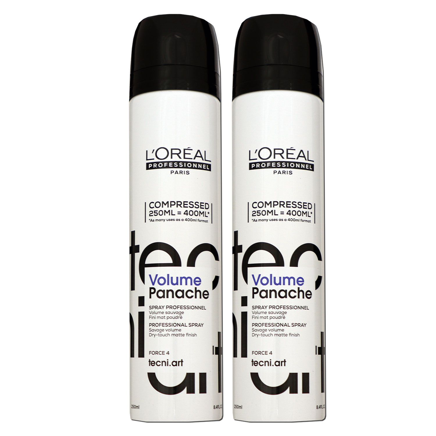 Loreal Tecni. ART Volume Panache Pure 2 x 250 ml Stylingspray Set