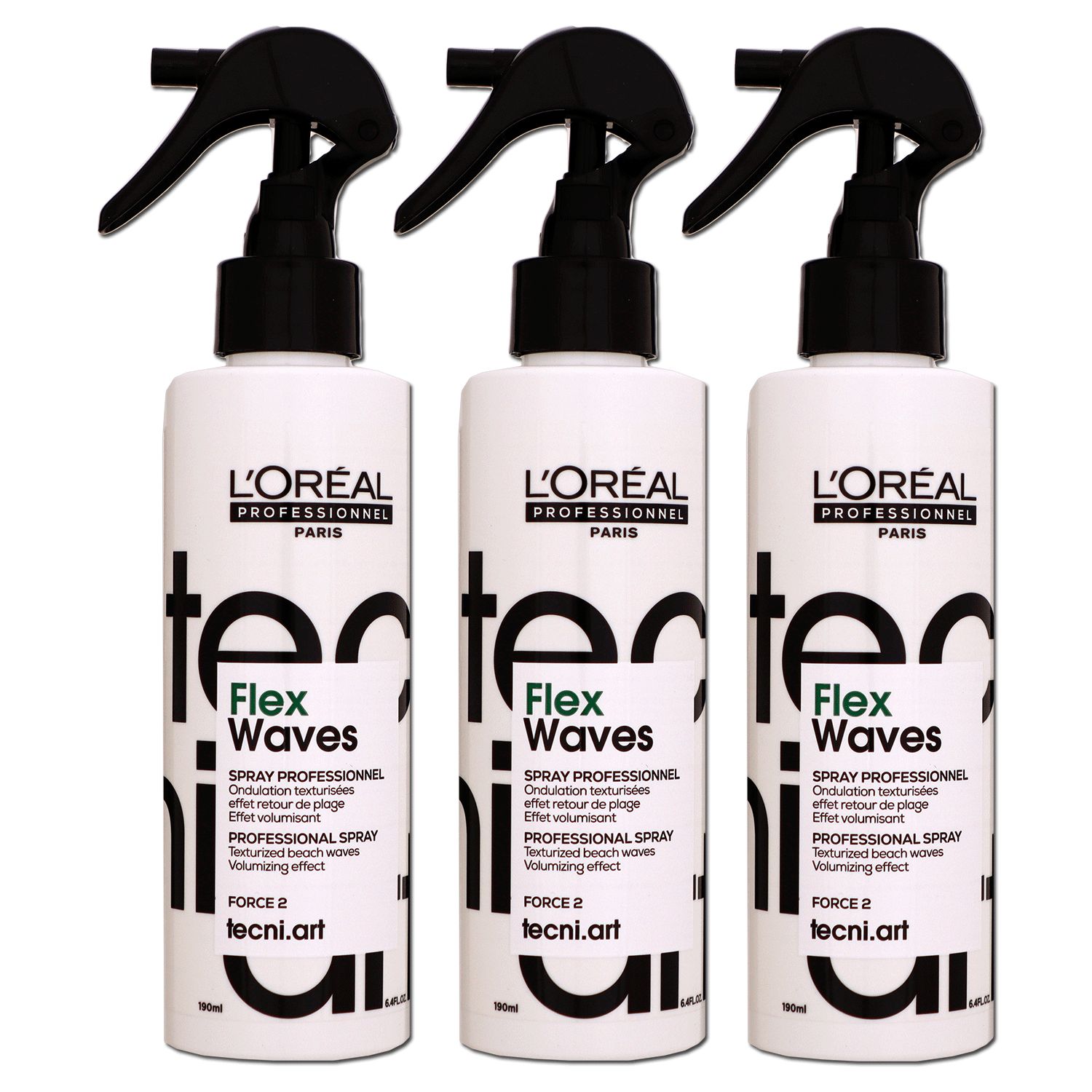 Loreal Tecni Art Flex Waves 3 x 190 ml Salz Spray Set