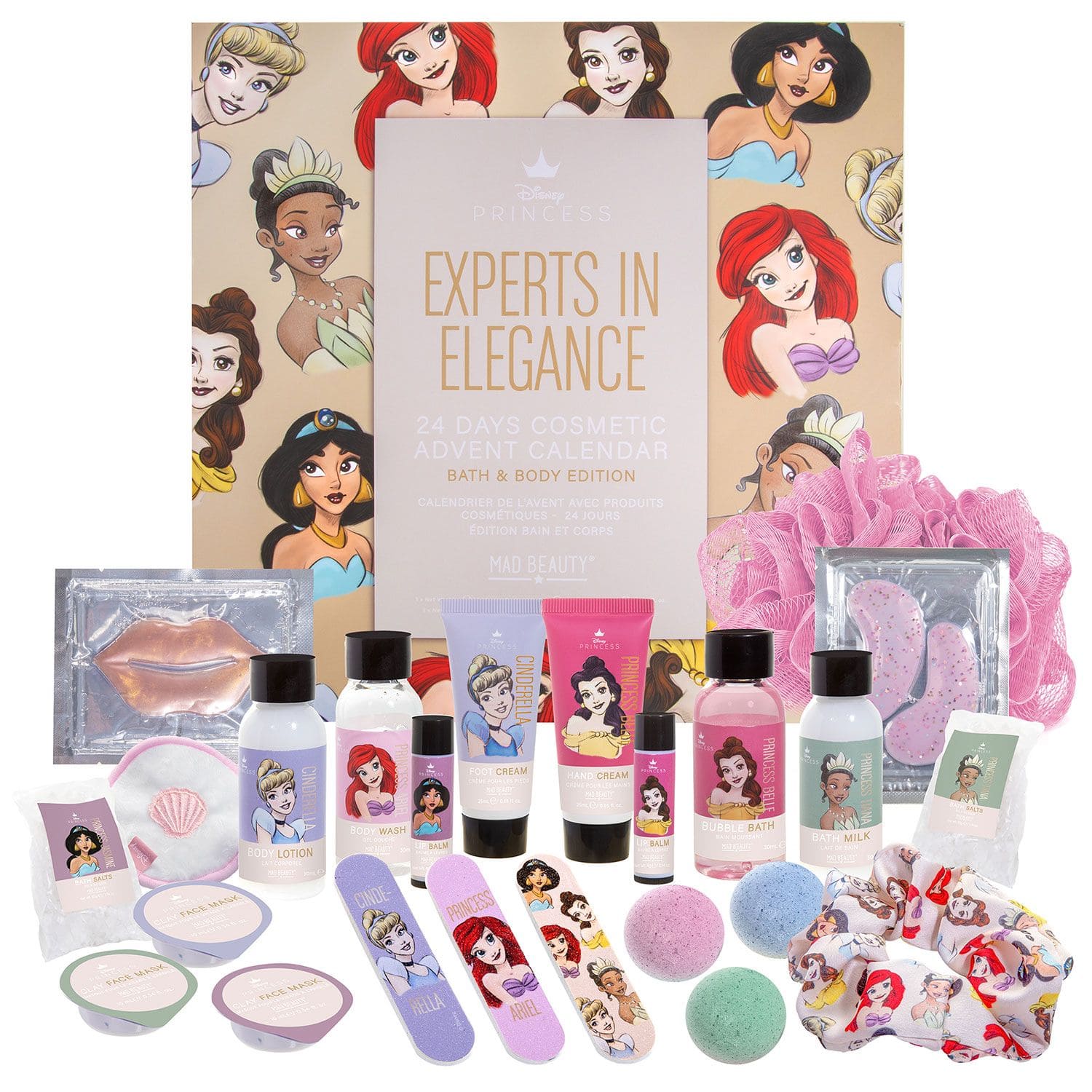 Mad Beauty Disney Princess Adventskalender 24 Bath & Body Pflegeprodukte