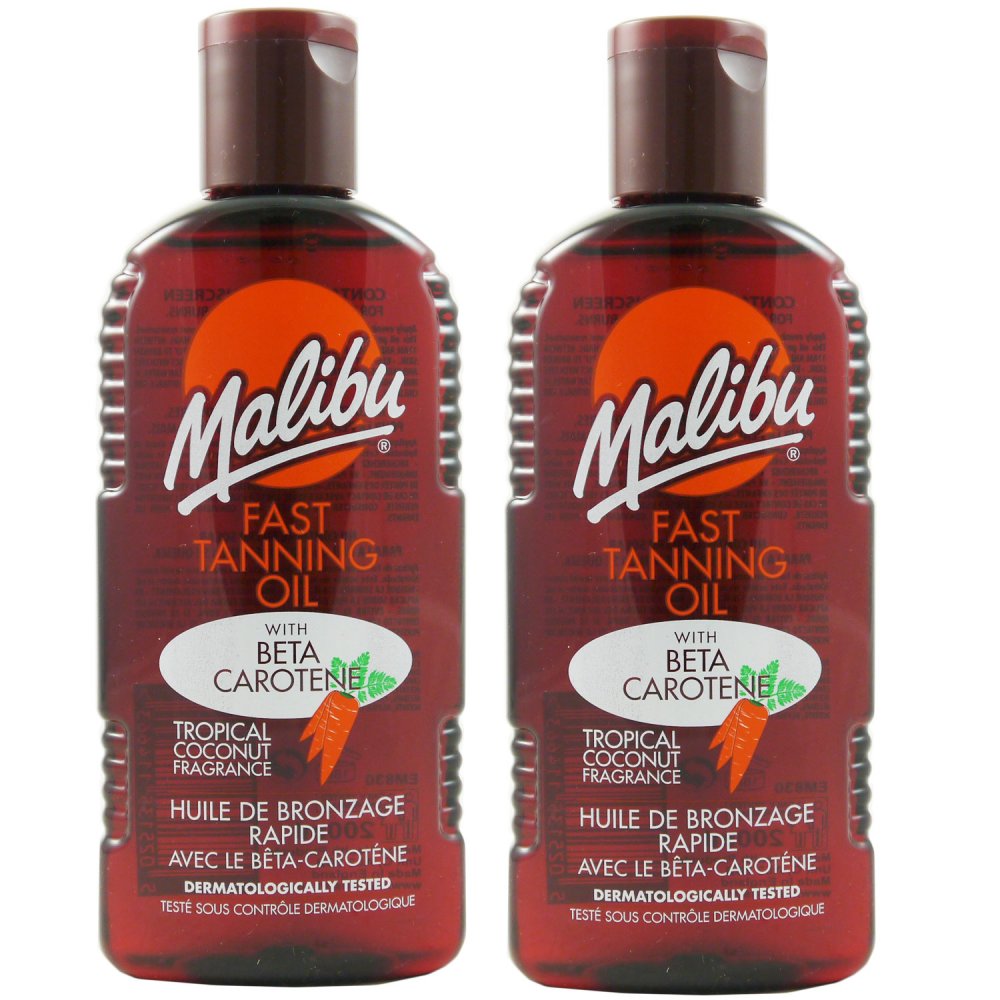 Malibu Fast Tanning Oil Bräunungsöl 2 x 200 ml Set bei Riemax