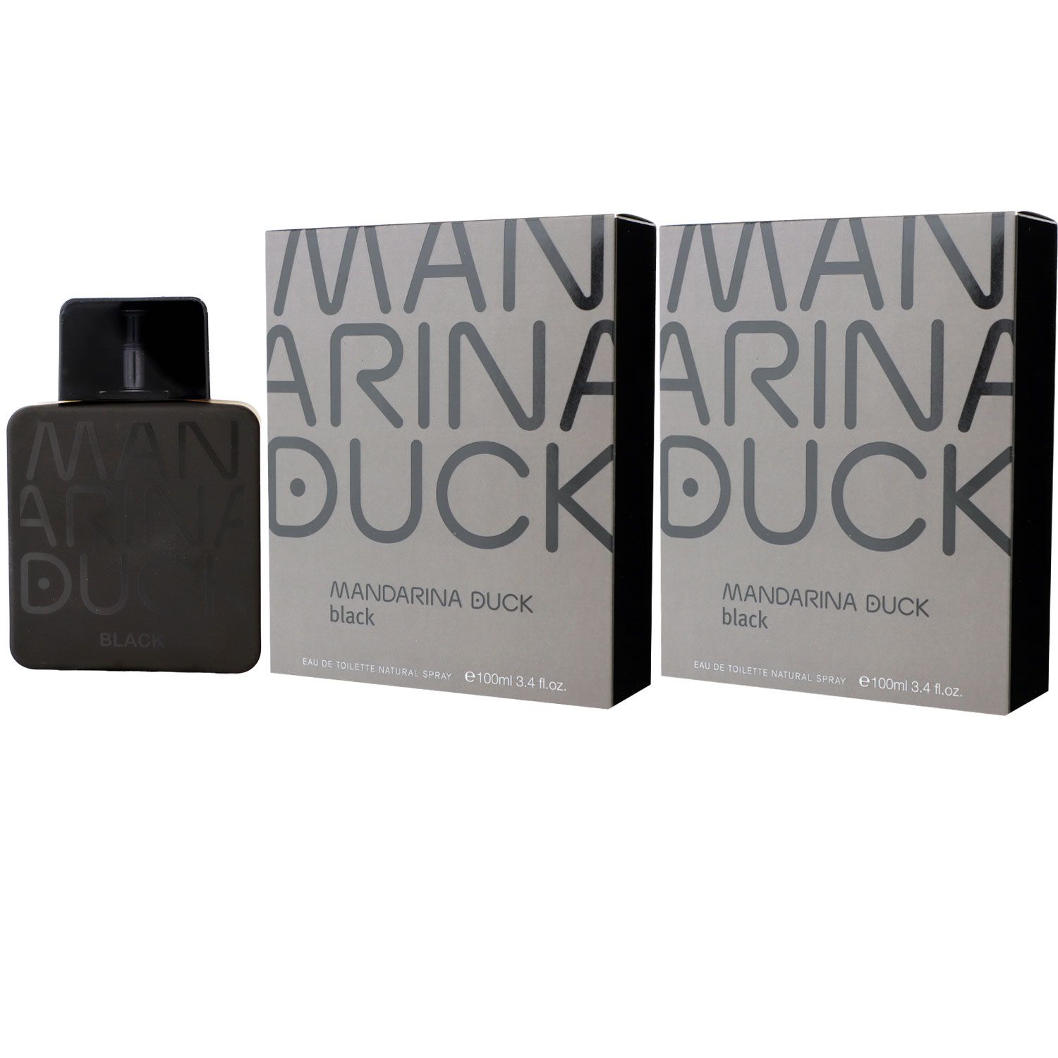 Mandarina Duck Black Pure Black 2 x 100 ml Eau de Toilette EDT Set Herrenduft