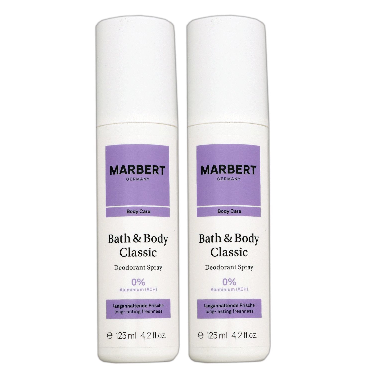 Marbert Bath & Body Classic 2 x 125 ml Deospray Deodorant Deo Spray Deodorant Spray Deo Set