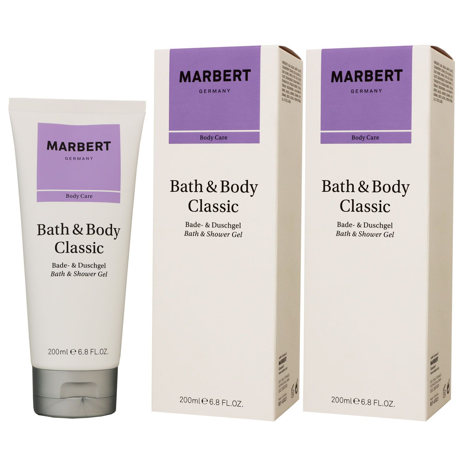 Marbert Bath & Body Classic 2 x 200 ml Duschgel Showergel Set