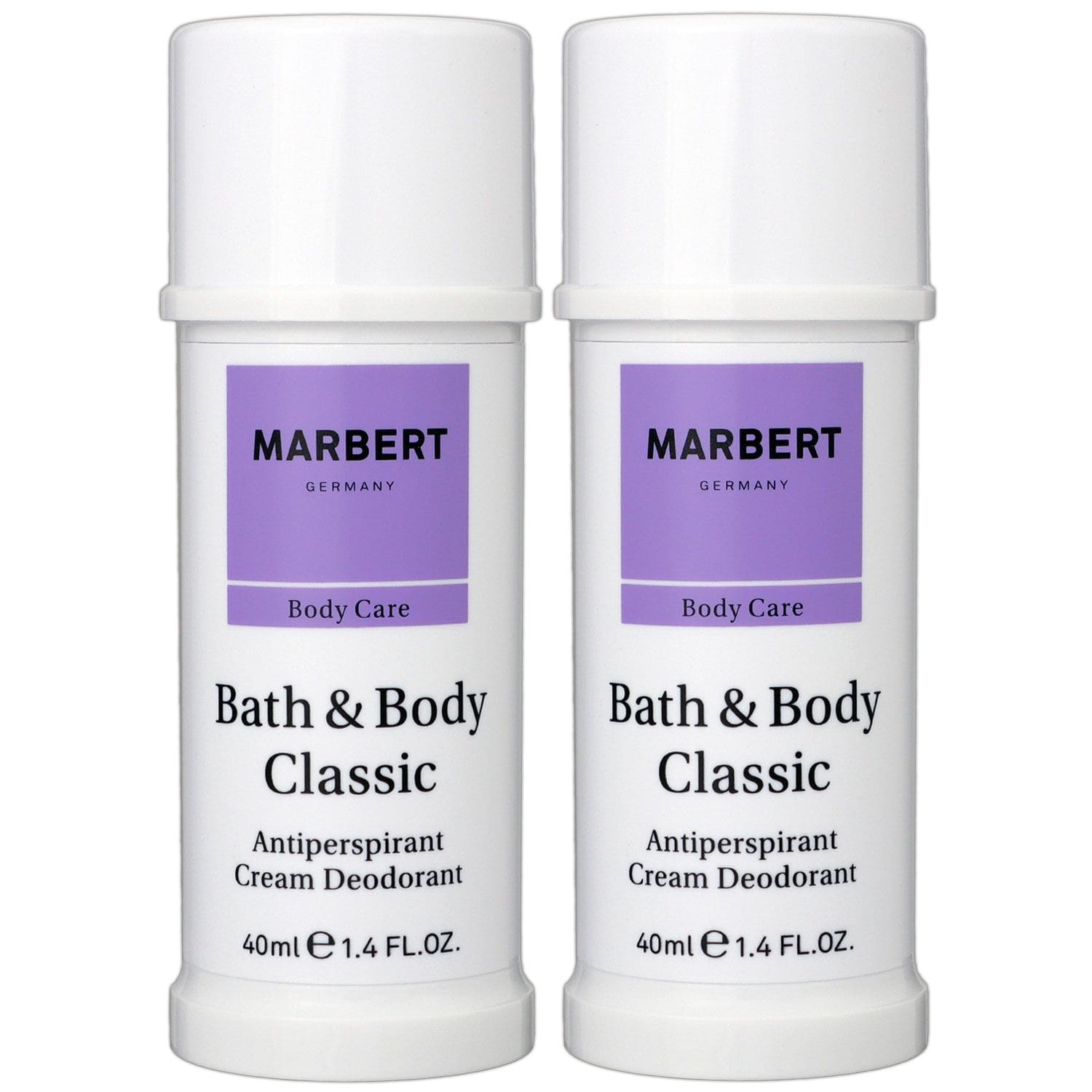 Marbert Bath & Body Classic 2 x 40 ml Cream Deodorant Set Creme f�r empfindliche sensible Haut