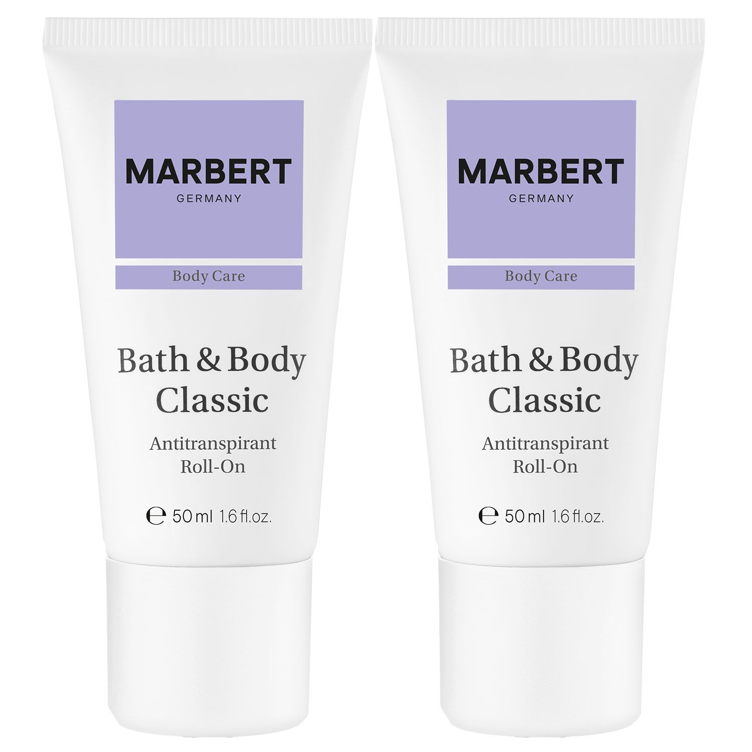 Marbert Bath & Body Classic 2 x 50 ml Antipersipirant Deodorant Deo Roll-On Set