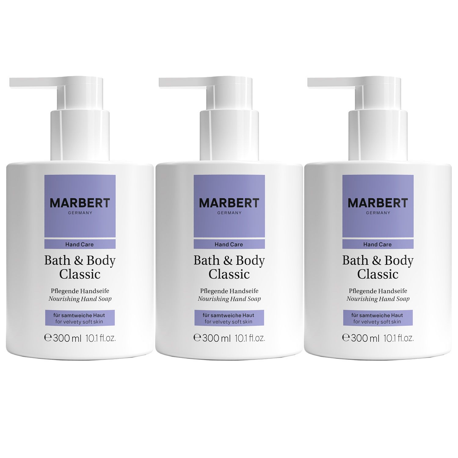 Marbert Bath & Body Classic 3 x 300 ml Fl�ssigseife Handseife Set