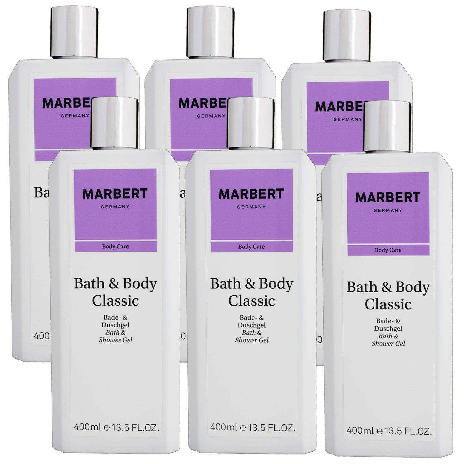 Marbert Bath & Body Classic 6 x 400 ml Duschgel Set