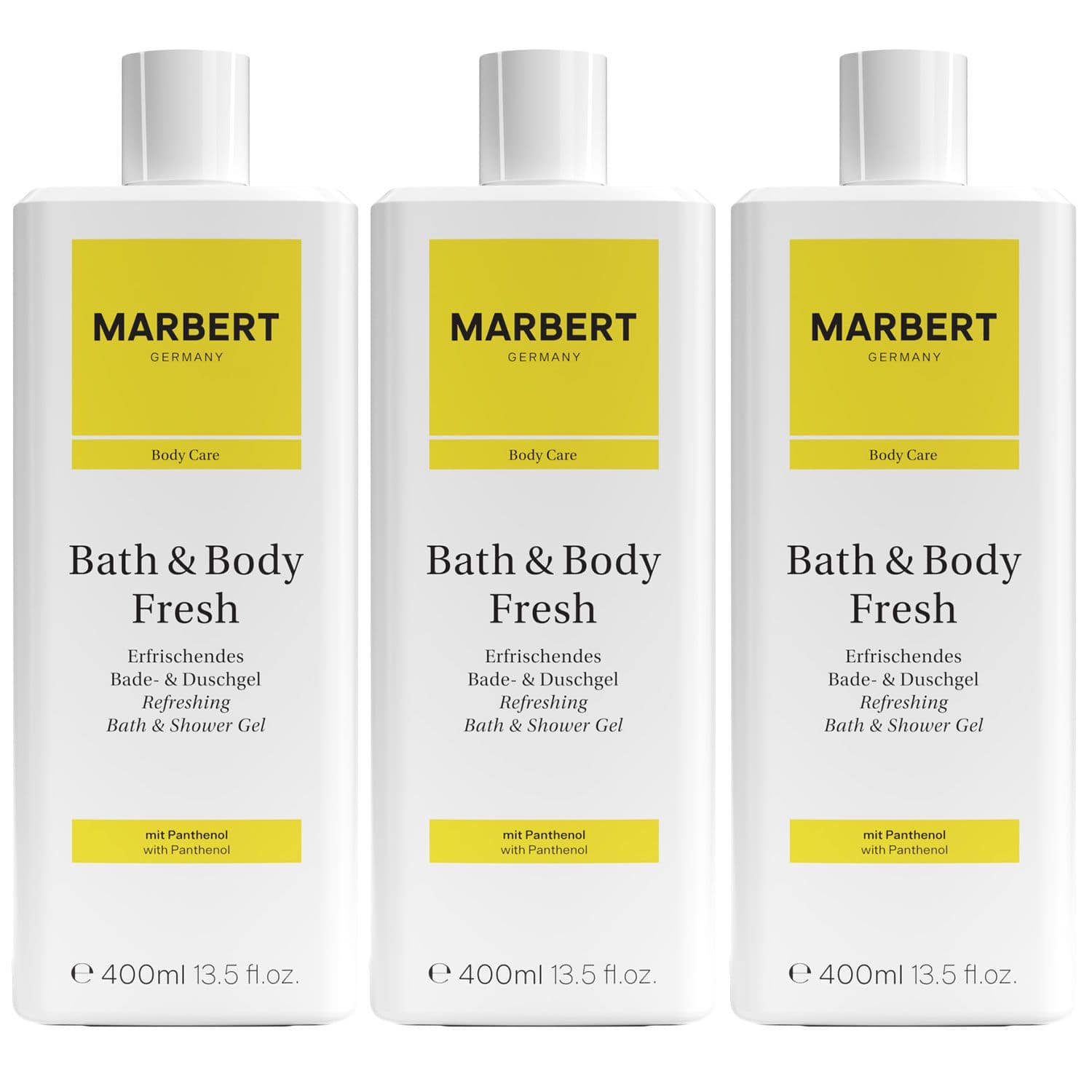 Marbert Bath & Body Fresh 3 x 400 ml Refreshing Duschgel Showergel Set
