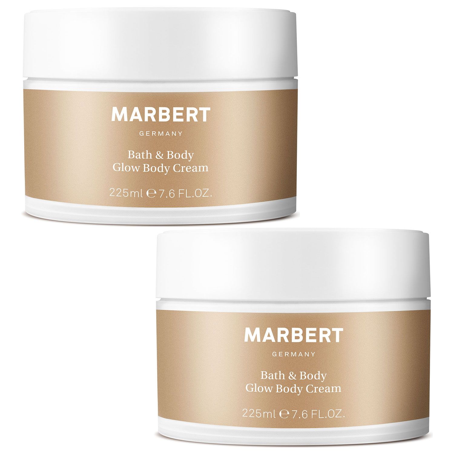 Marbert Bath & Body Glow 2 x 225 ml Body Cream Bodycream K�rpercreme Set