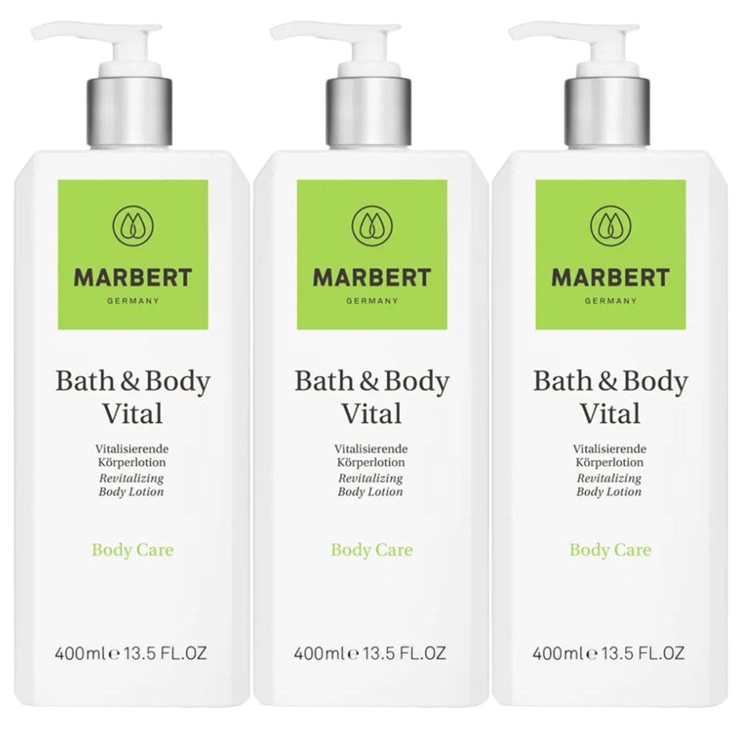 Marbert Bath & Body Vital 3 x 400 ml Bodylotion Body Lotion K�rperlotion Set
