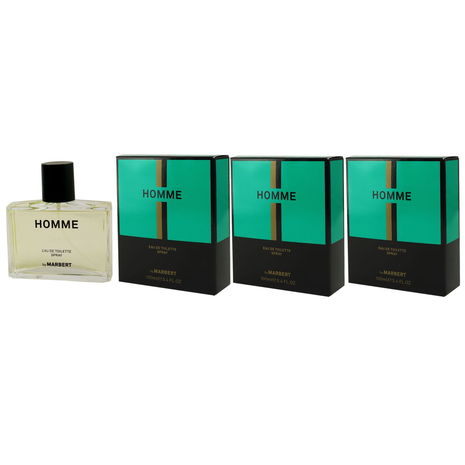 Marbert Homme 3 x 100 ml Eau de Toilette EDT Set Herrenparfum Herrenduft Herren Duft