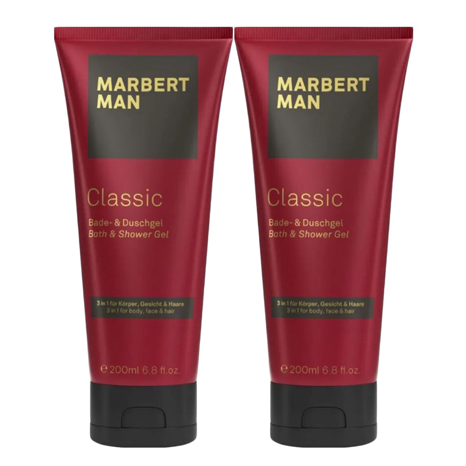 Marbert Man Classic 2 x 200 ml Bath & Showergel Bade- und Duschgel Set