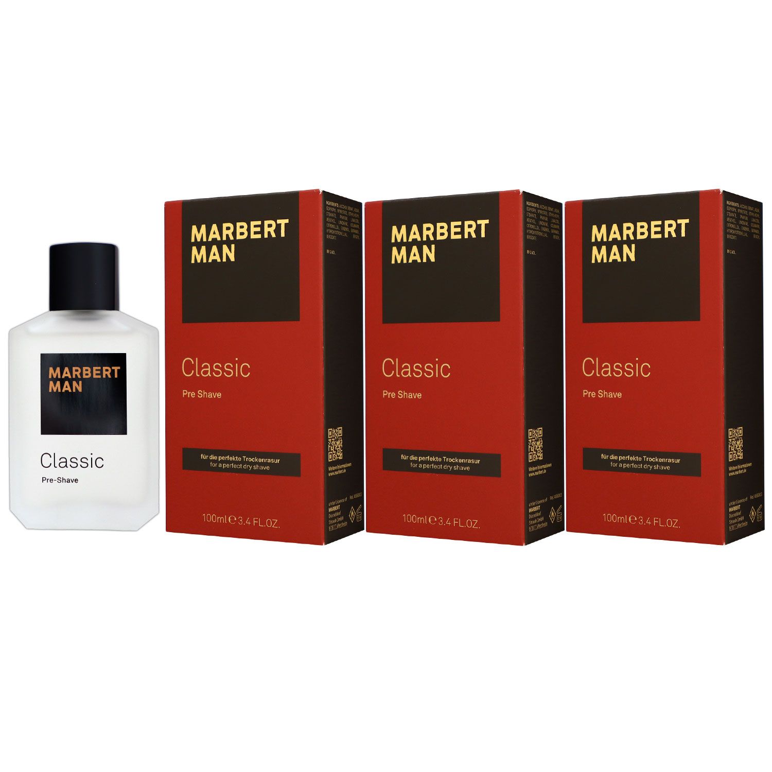 Marbert Man Classic 3 x 100 ml Pre Shave Lotion Set