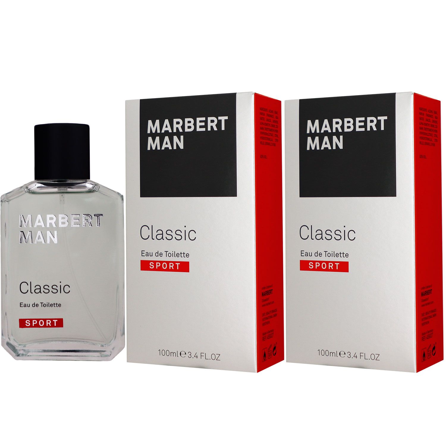 Marbert Man Classic Sport 2 x 100 ml Eau de Toilette EDT Herrenduft Set