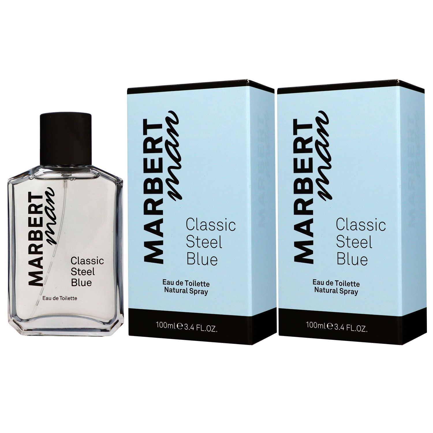 Marbert Man Classic Steel Blue 2 x 100 ml Eau de Toilette EDT Herrenduft Set