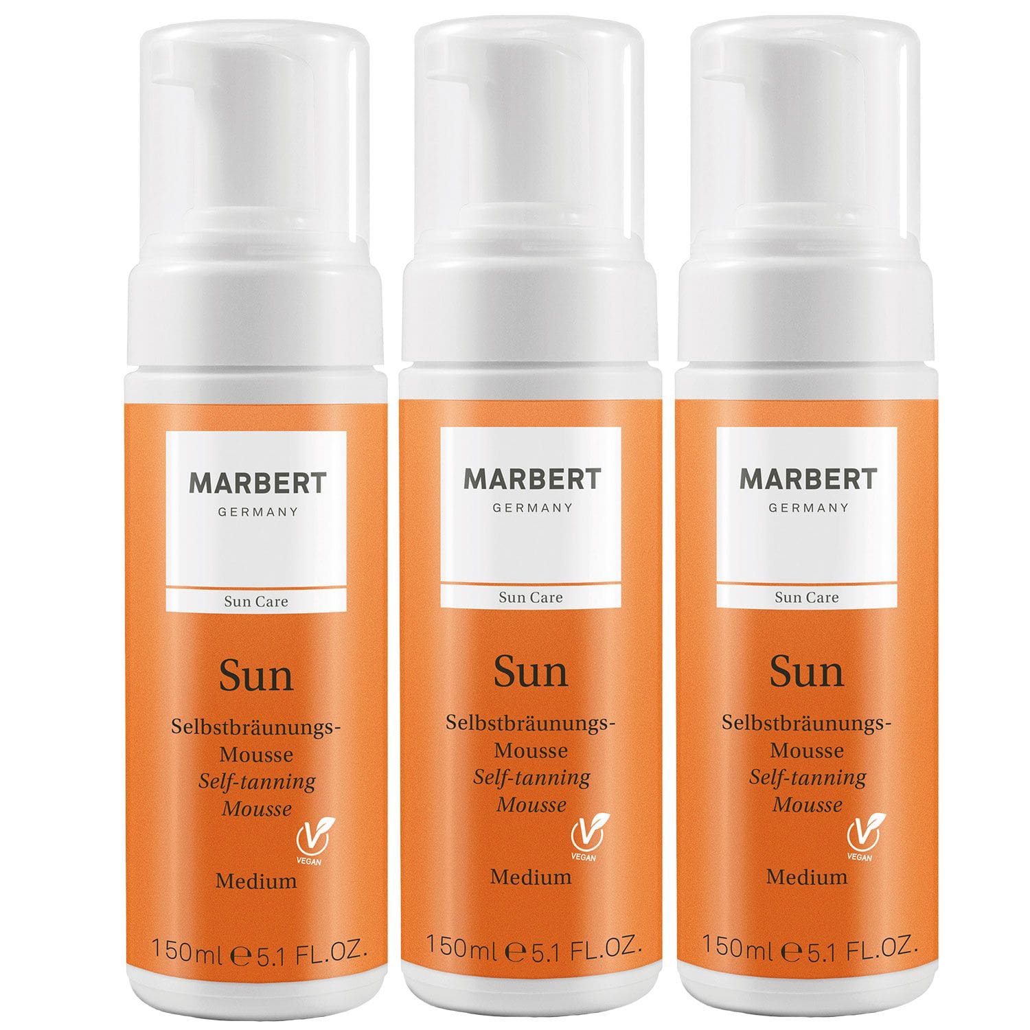 Marbert Sun Care 3 x 150 ml Selbstbr�unungs-Mousse Selbstbr�uner Medium Set