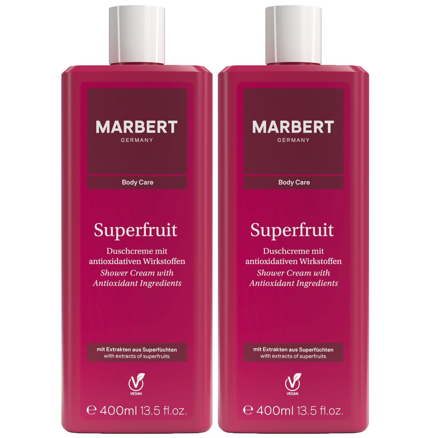 Marbert Superfruit 2 x 400 ml Duschcreme Dusch Creme Shower Cream Set