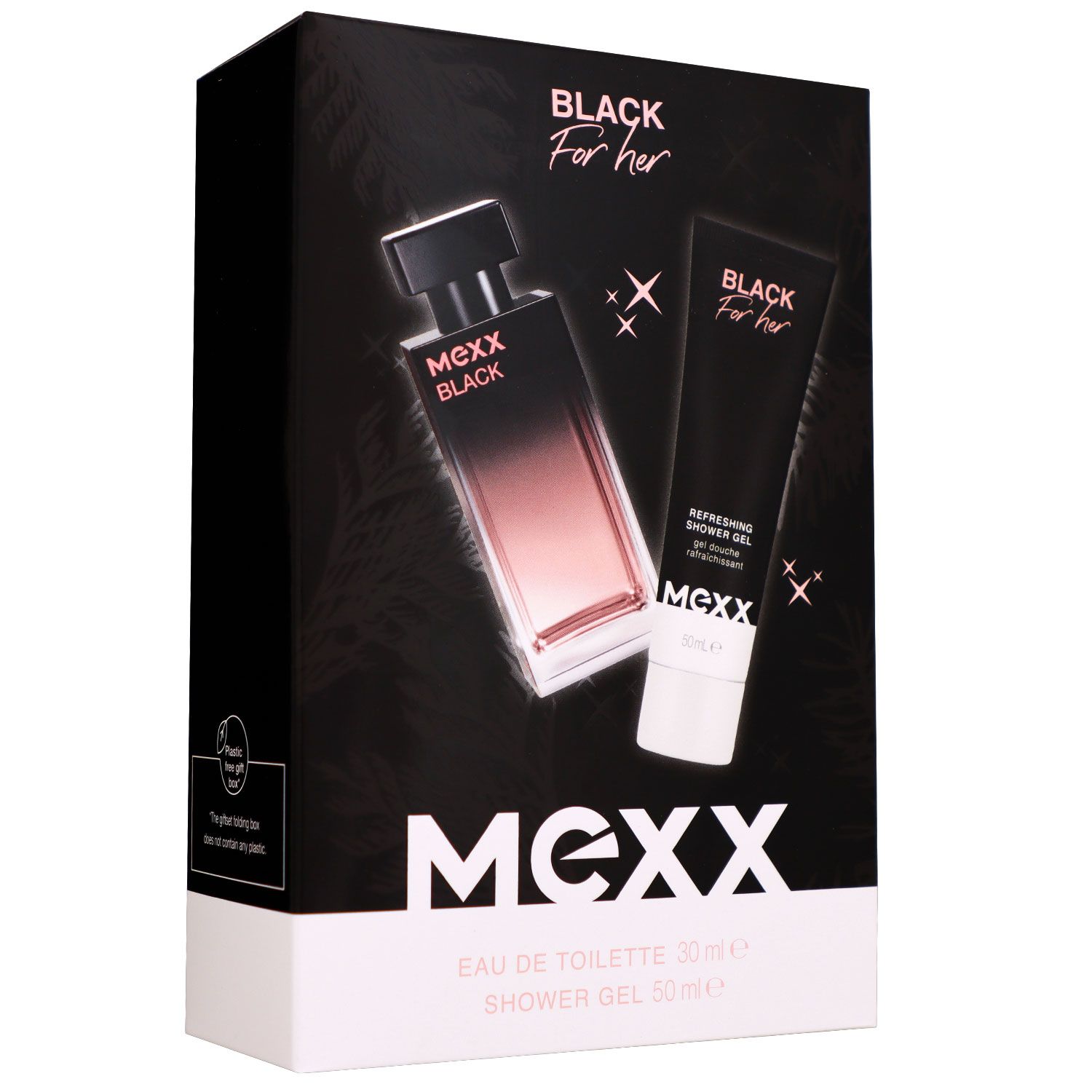 Mexx Black Woman Set 30 ml Eau de Toilette EDT & 50 ml Showergel Duschgel