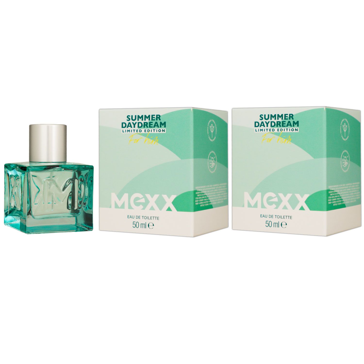 Mexx Summer Daydream for Him 2 x 50 ml Eau de Toilette EDT Limited Edition Set