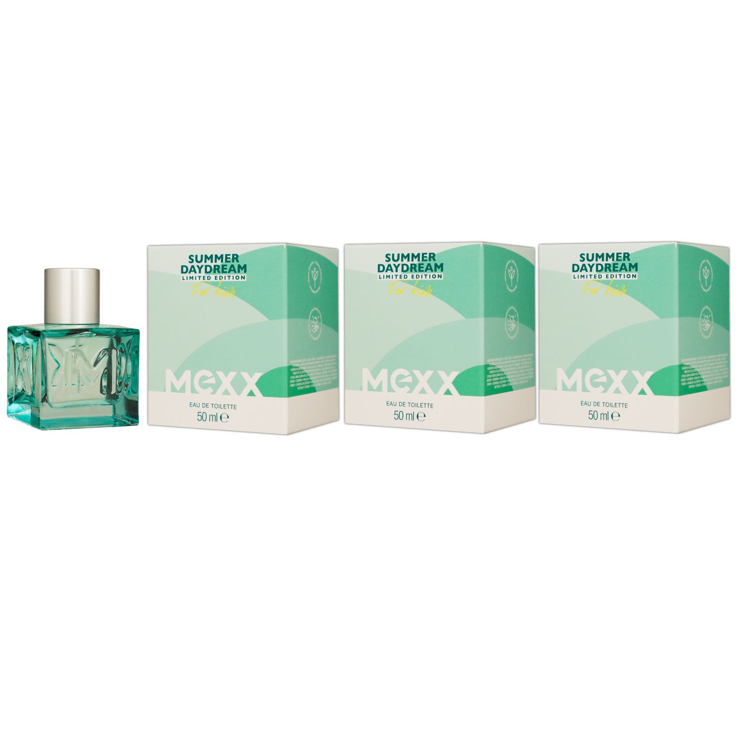 Mexx Summer Daydream for Him 3 x 50 ml Eau de Toilette EDT Limited Edition Set