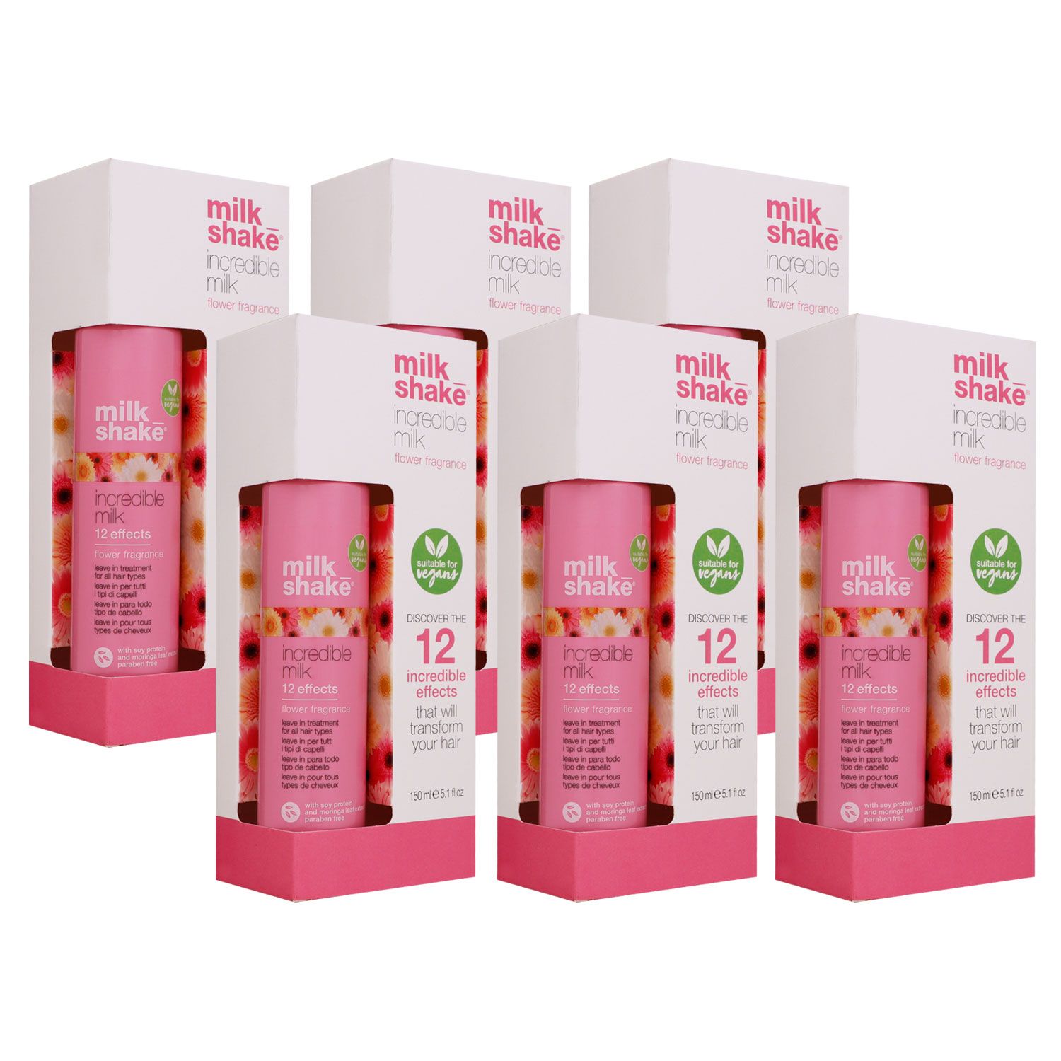 Milk Shake Incredible Milk Flower Fragrance 6 x 150 ml Leave In Spr�h Pflege Set