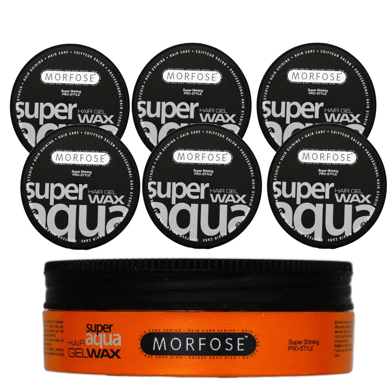 Morfose Aqua Hair 6 x 175 ml Gel Wax Extra Shining Set