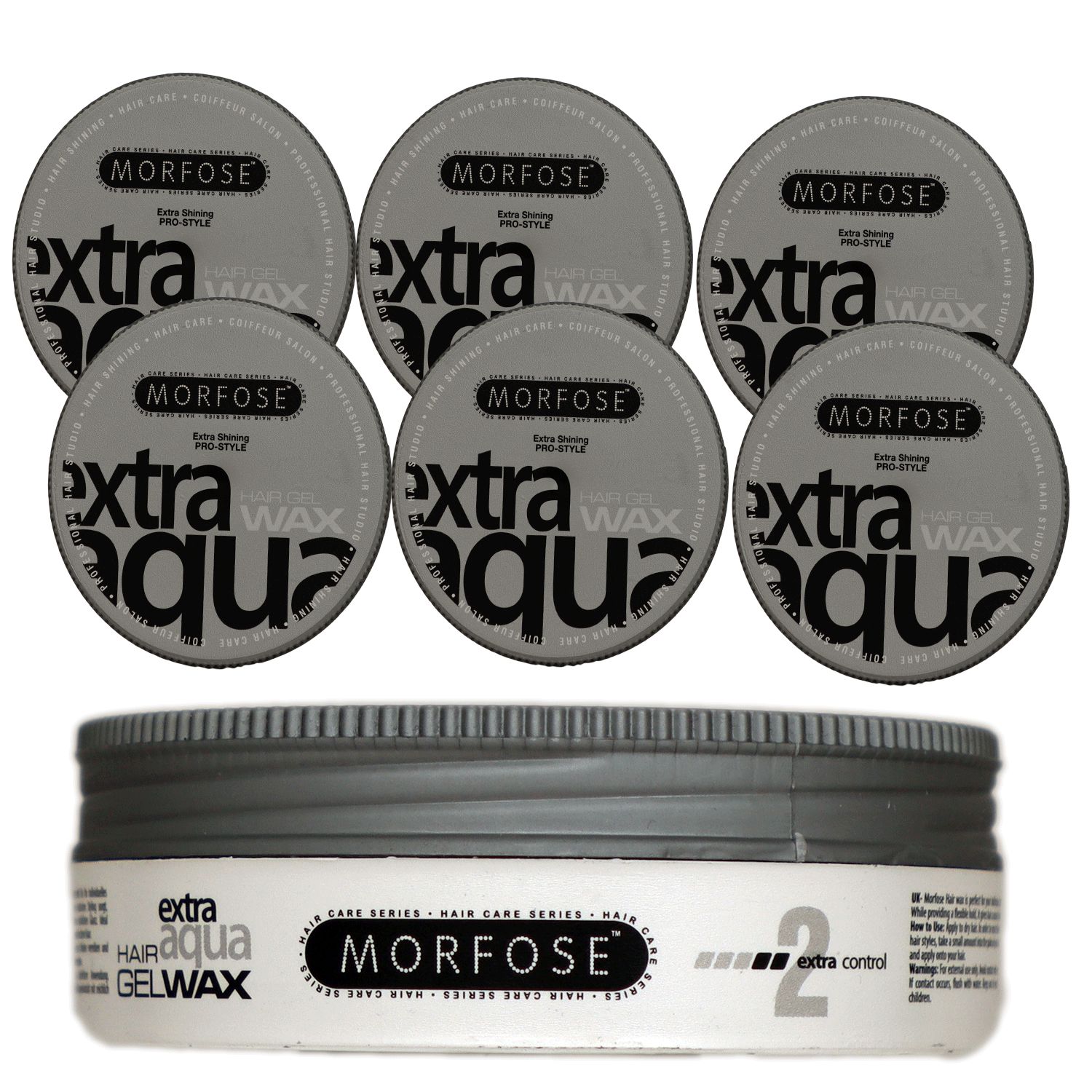 Morfose Extra Aqua 6 x 175 ml Gel Wax starker halt Set