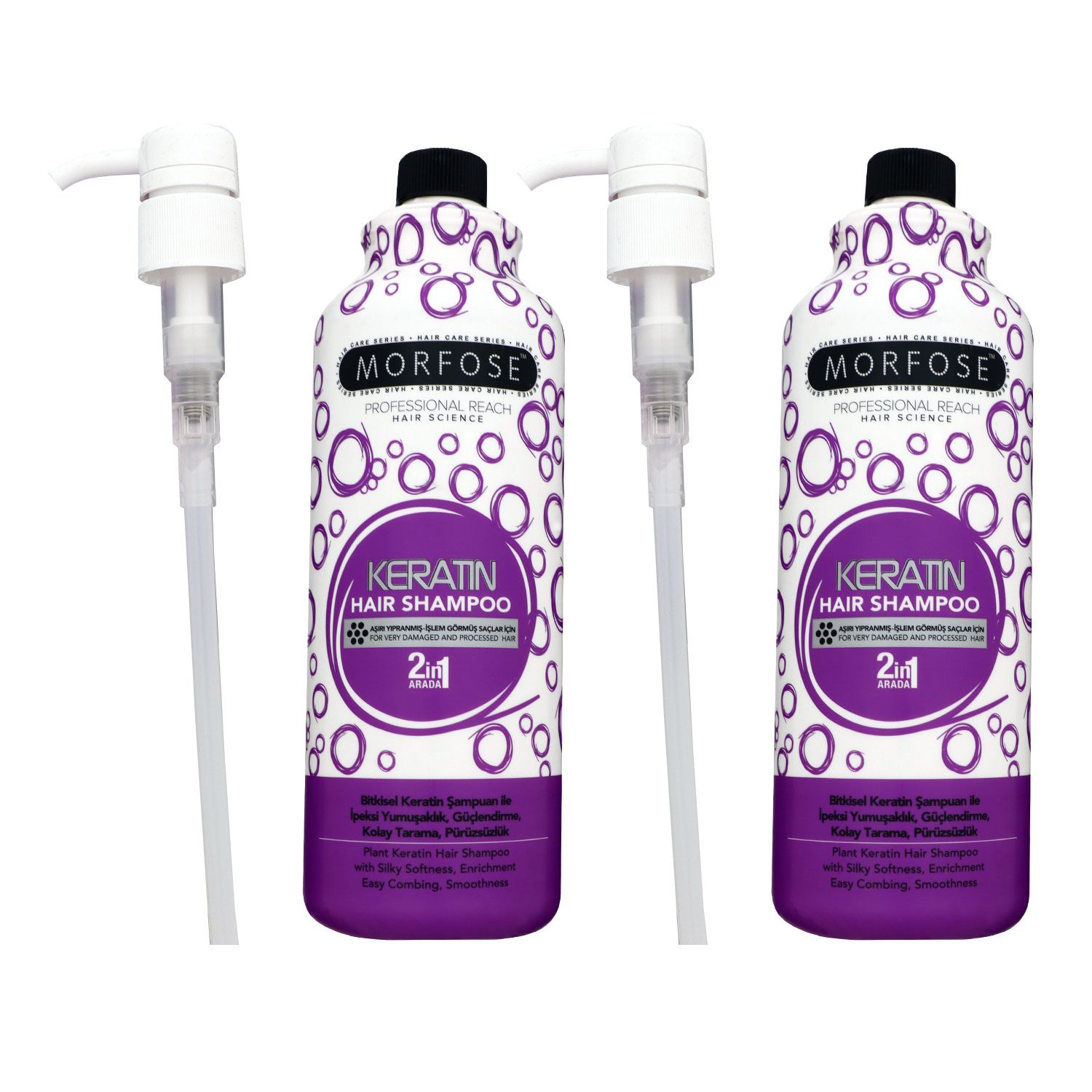 Morfose Keratin 2 x 1000 ml 2in1 Shampoo Set