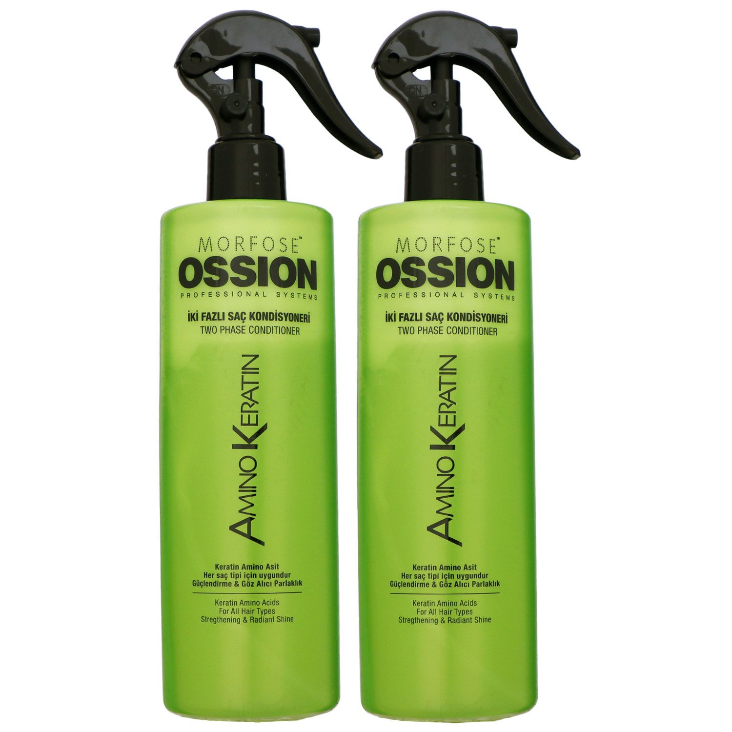 Morfose Ossion Amino Keratin 2 x 400 ml 2 Phasen Conditioner Set