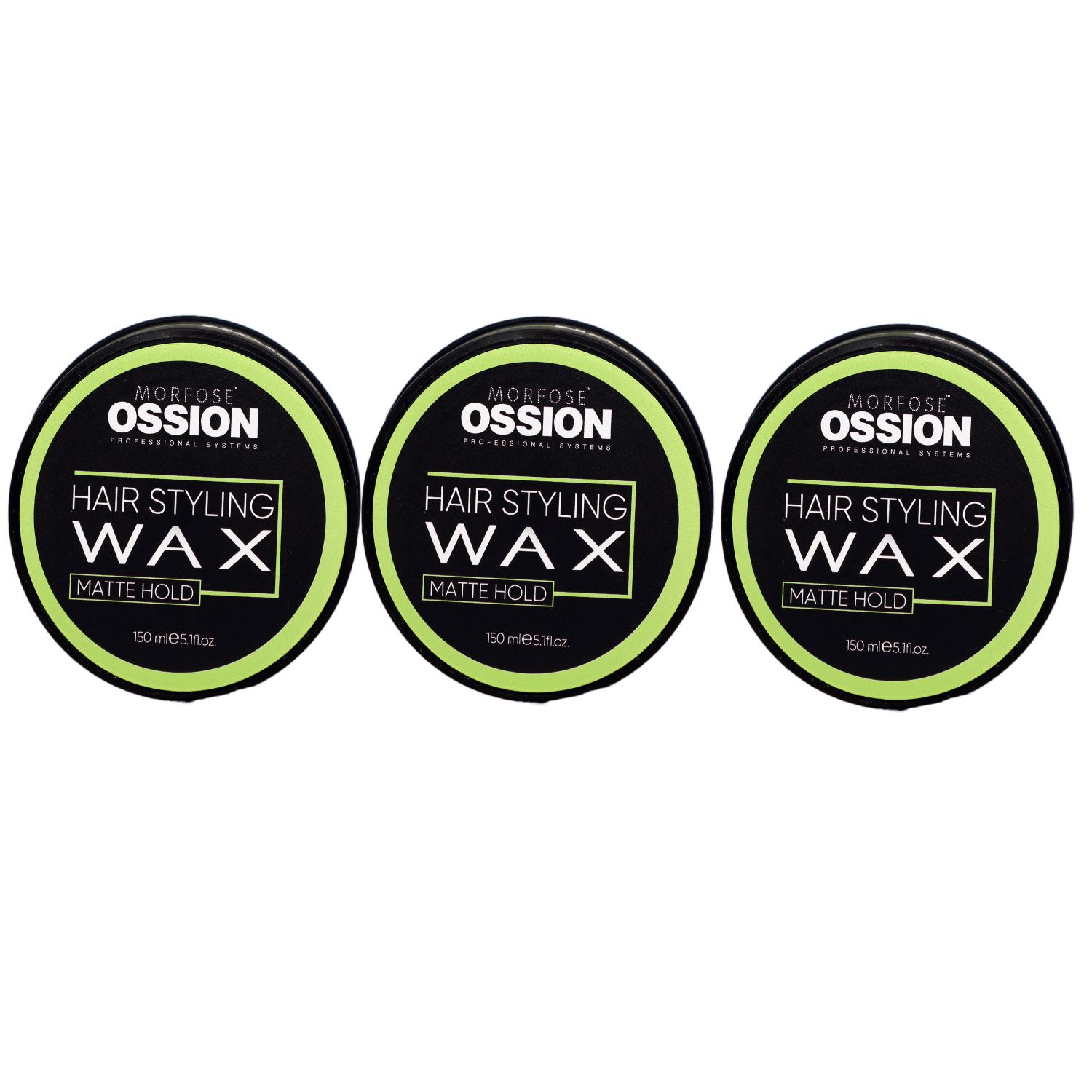 Morfose Ossion Hair Wax Matt 3 x 150 ml Premium Barber Set