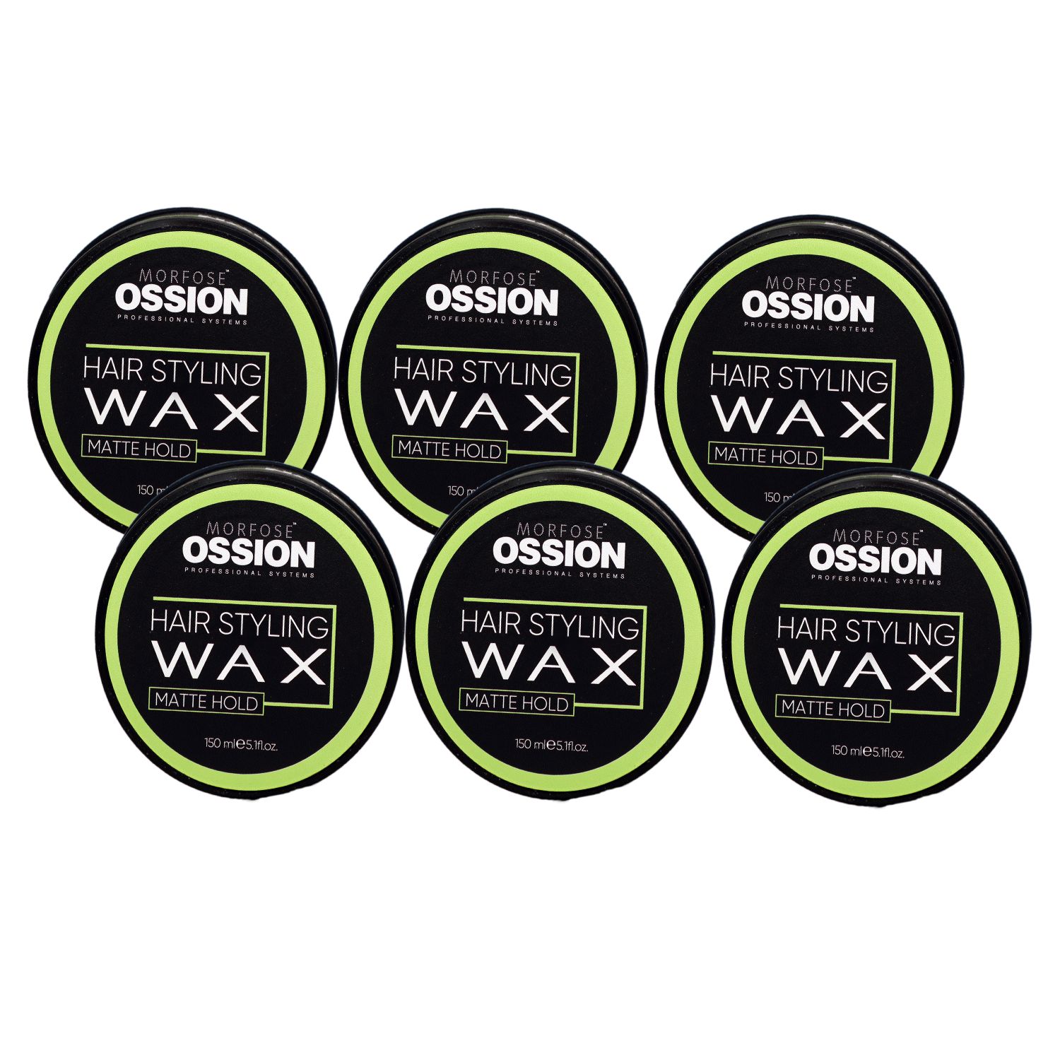 Morfose Ossion Hair Wax Matt 6 x 150 ml Premium Barber Set