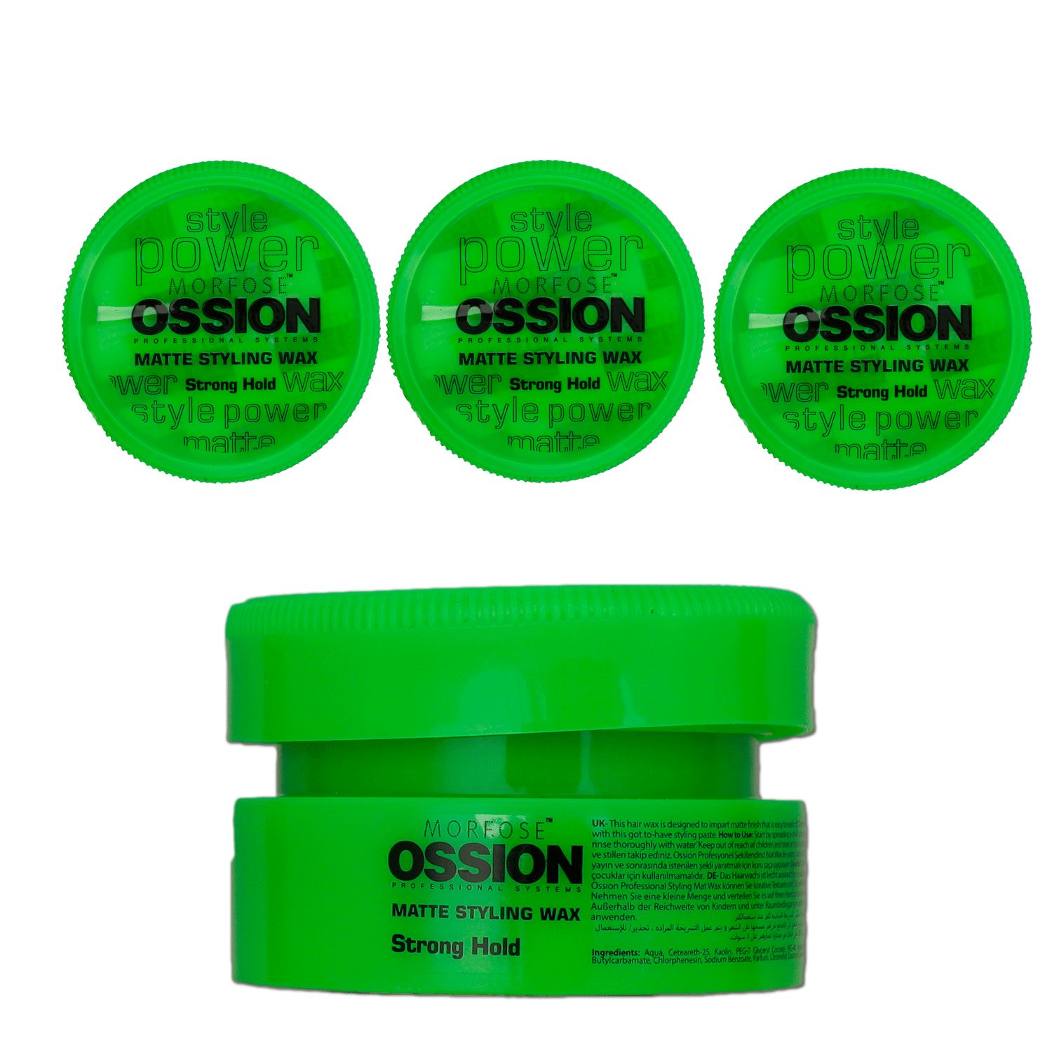 Morfose Ossion Matte Styling 3 x 100 ml Wax starker hold Set