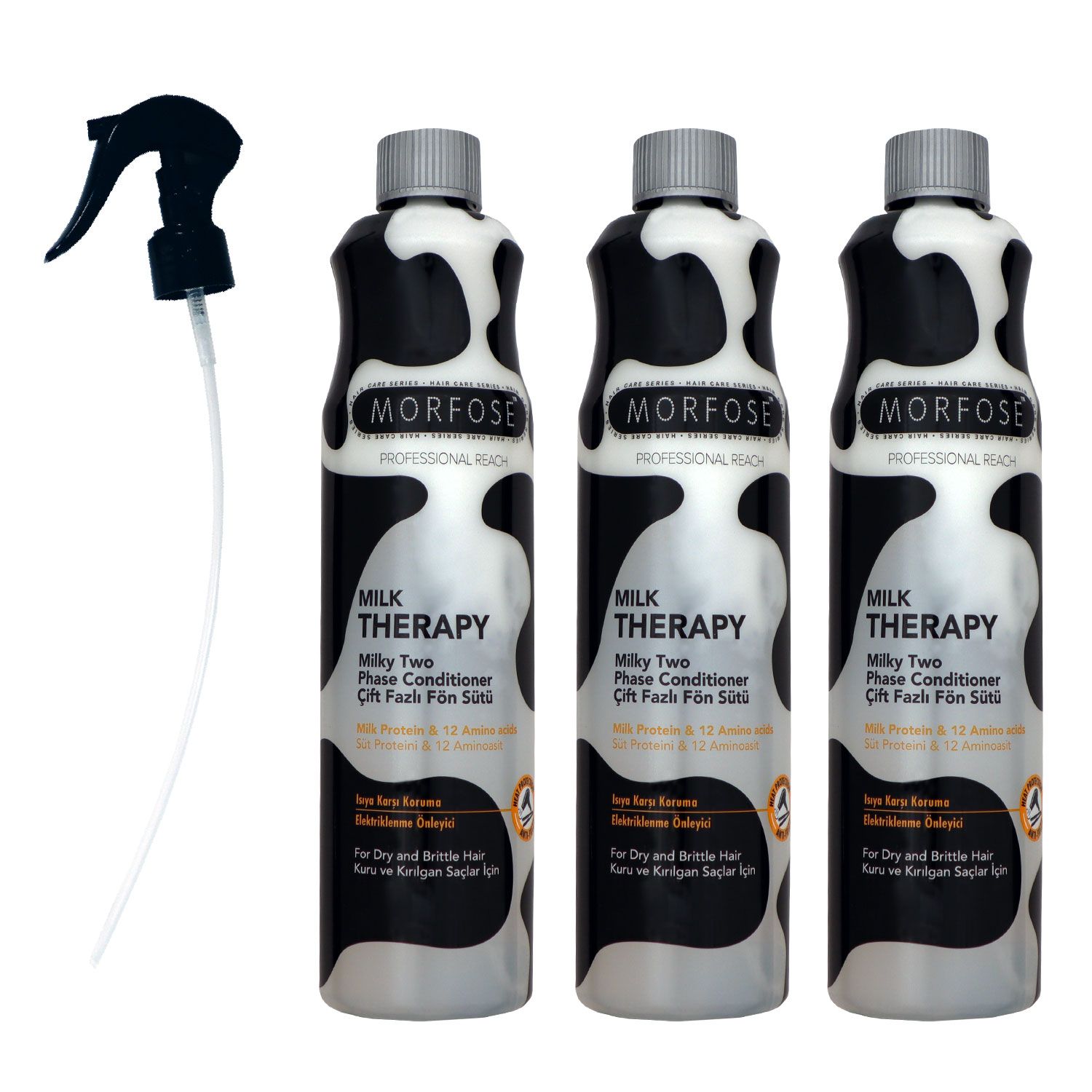 Morfose Two Phase Milk Therapy 3 x 400 ml Conditioner f�r trocken strapaziertes Haar Set