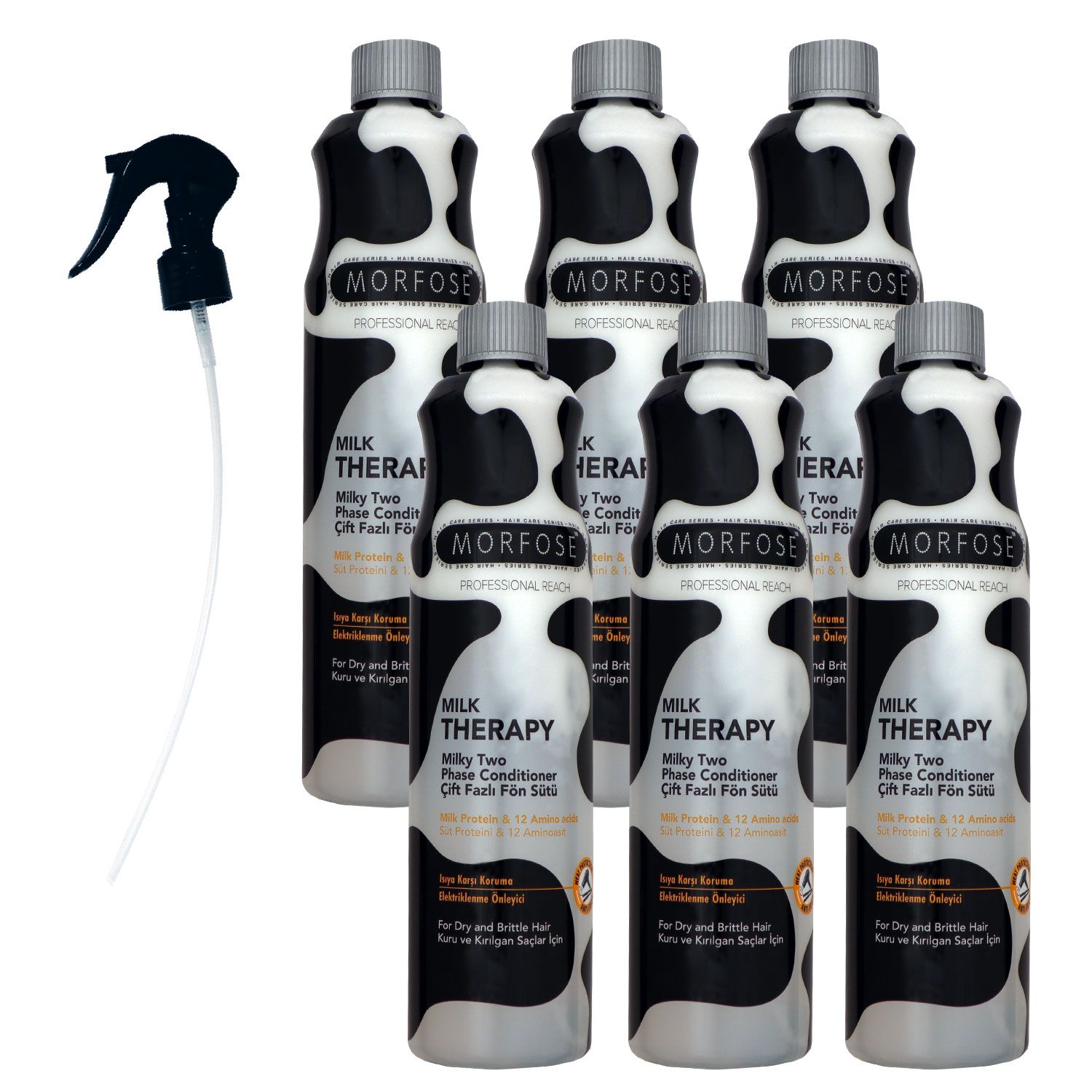 Morfose Two Phase Milk Therapy 6 x 400 ml Conditioner f�r trocken strapaziertes Haar Set