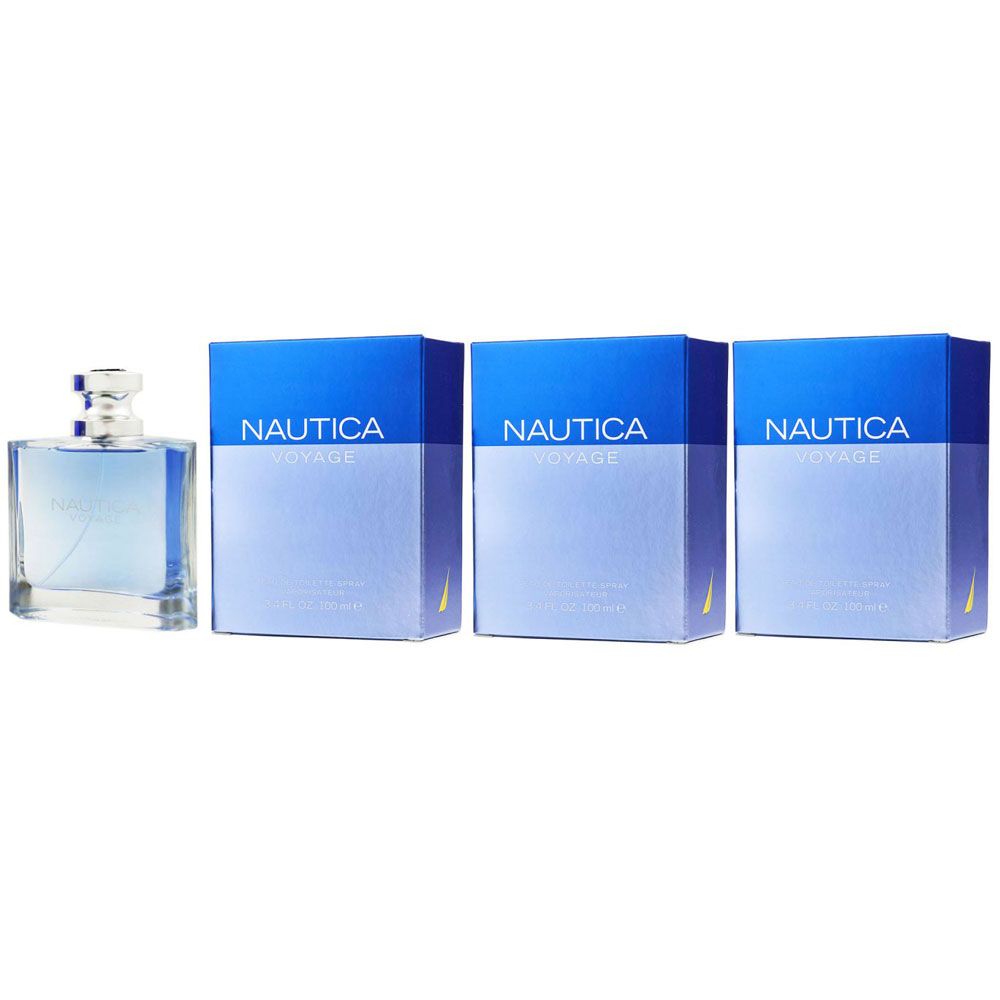 Nautica Voyage 3 x 100 ml Eau de Toilette EDT Set Herrenduft
