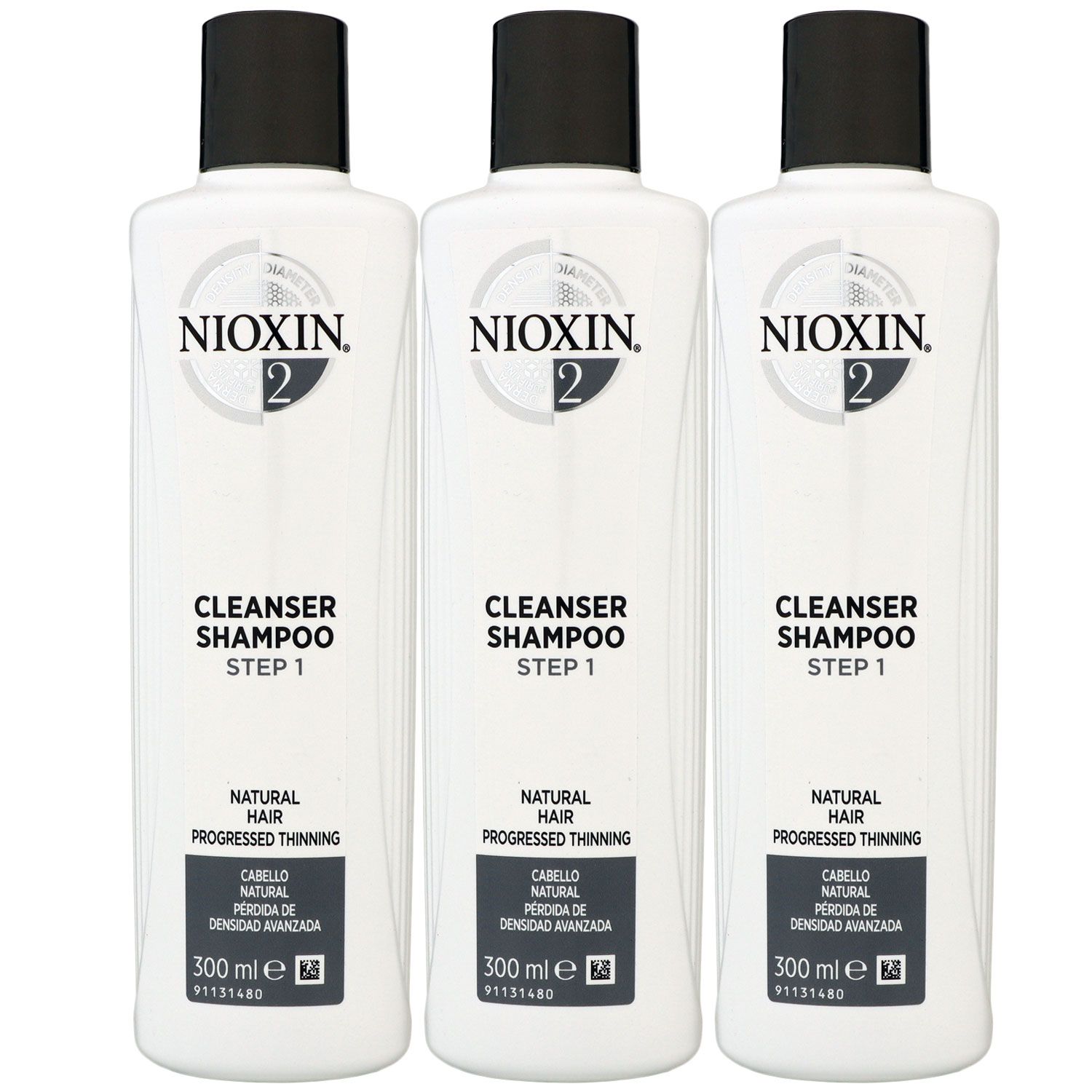 Nioxin 2 Cleanser Shampoo 3 x 300 ml Step 1 Reinigungsshampoo Set