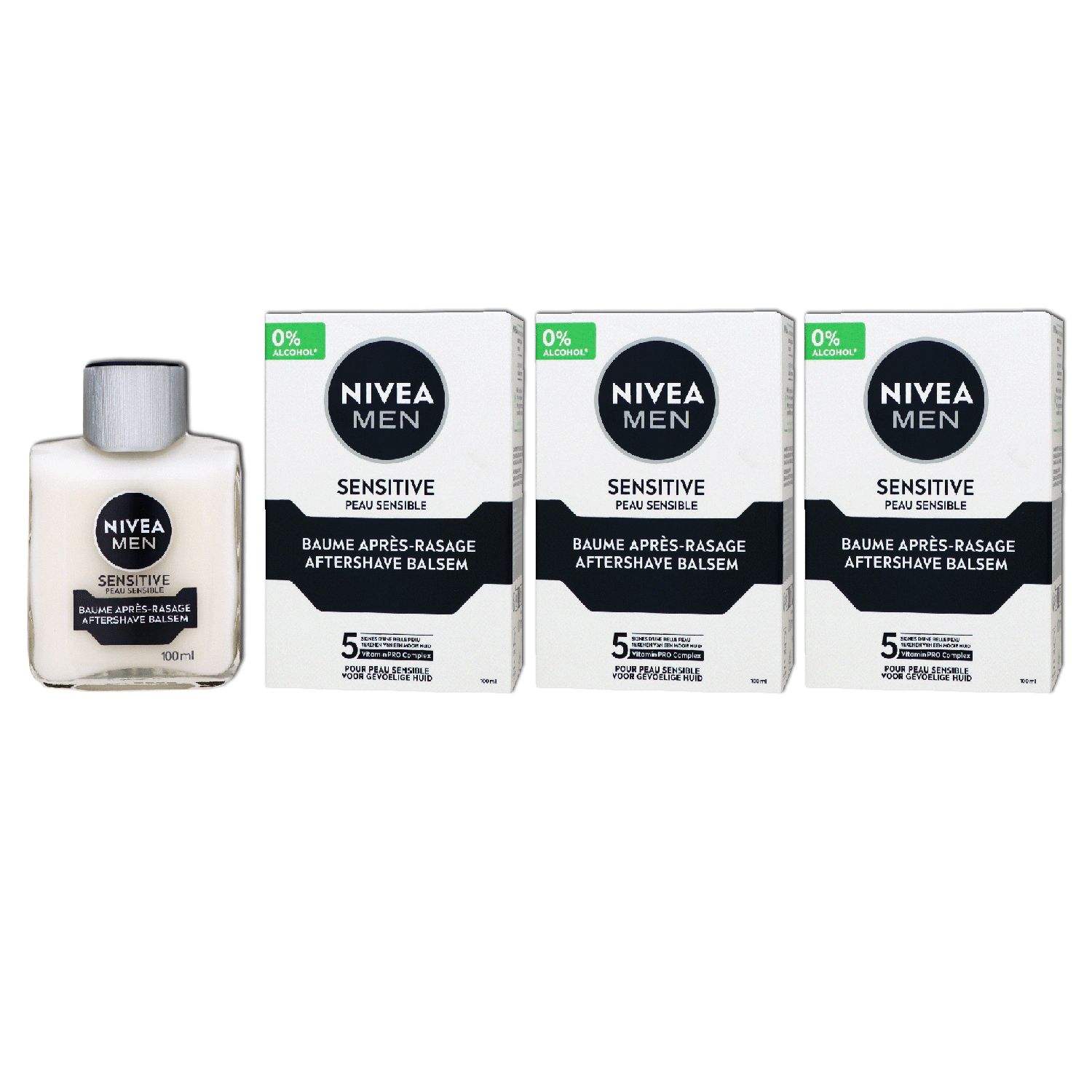 Nivea Men Sensitive 3 x 100 ml After Shave Balm Set