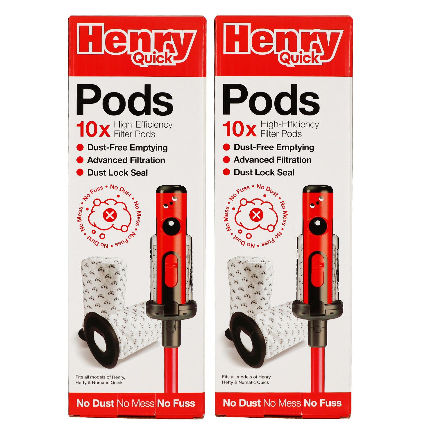 Numatic Pods Staubsaugerkapseln f�r Quick Modelle 2 x 10 St�ck/ Pack