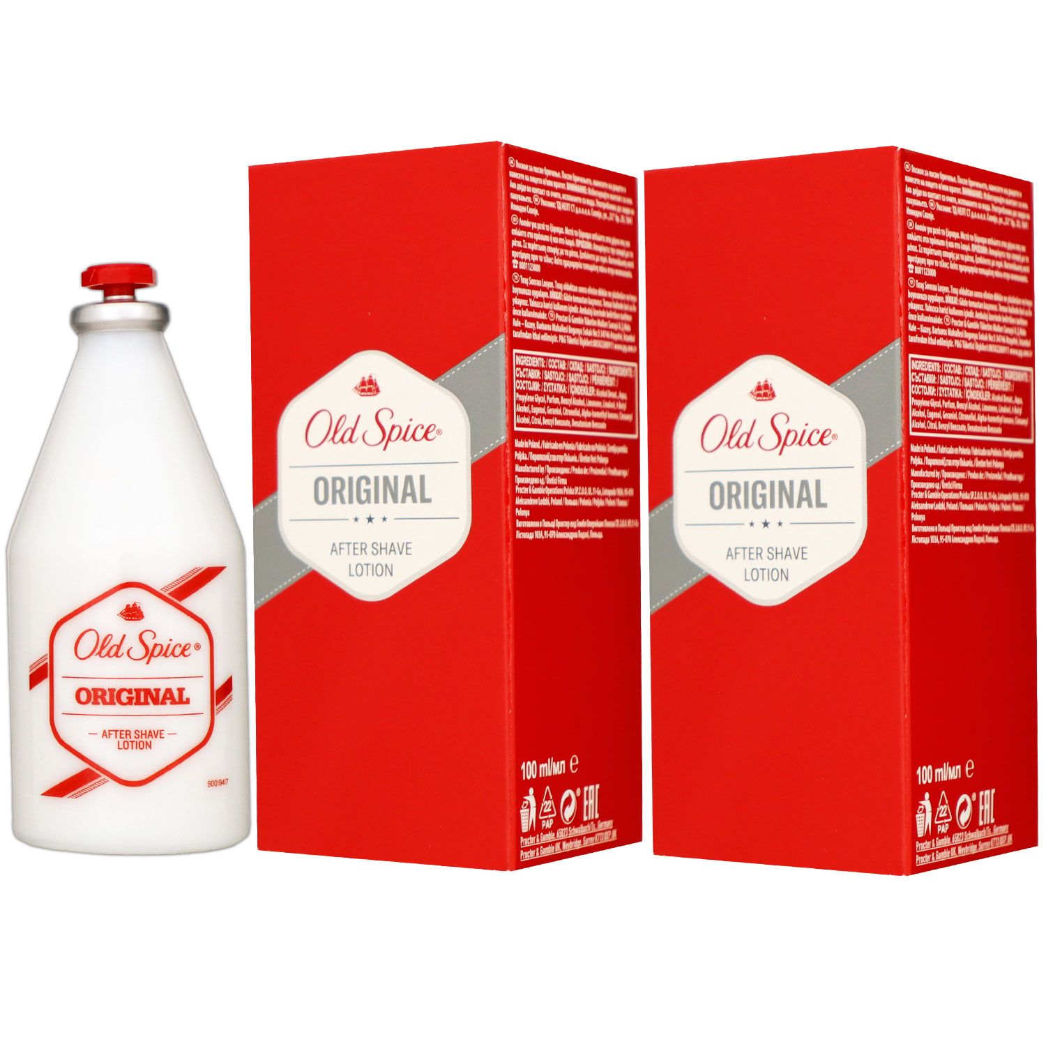 Old Spice Original 2 x 100 ml After Shave Aftershave Set Herren