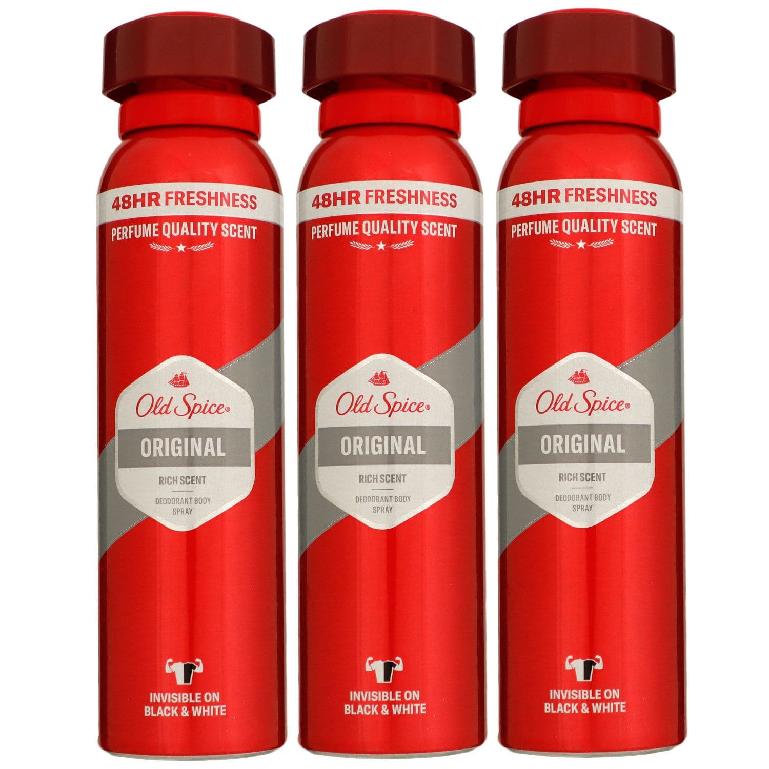 Old Spice Original 3 x 150 ml Deodorant Spray Deospray Deo
