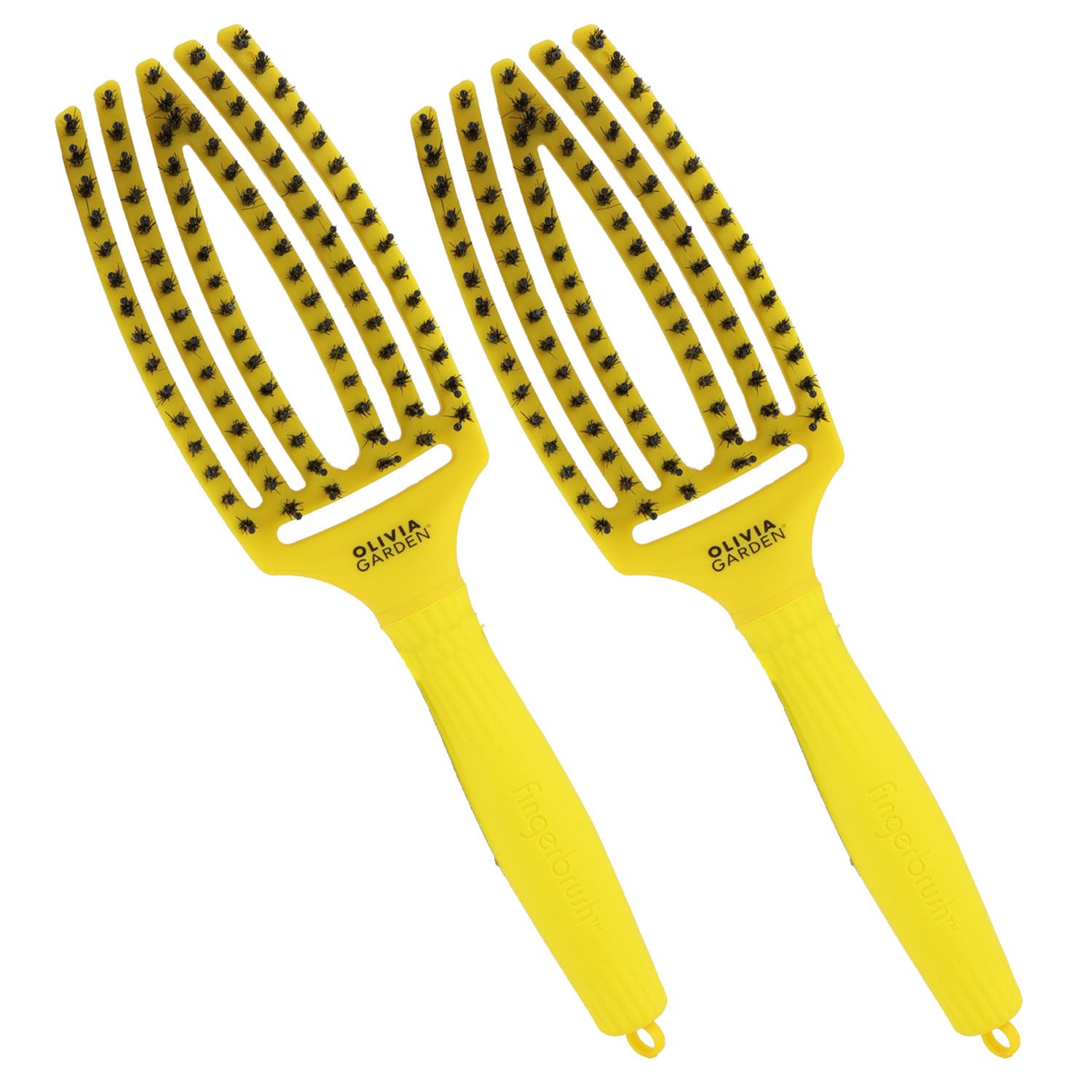 Olivia Garden 2 x Fingerbrush Finger Brush Combo 90 Party Fizzy Haarb�rste Sweet Lemonade gelb Set