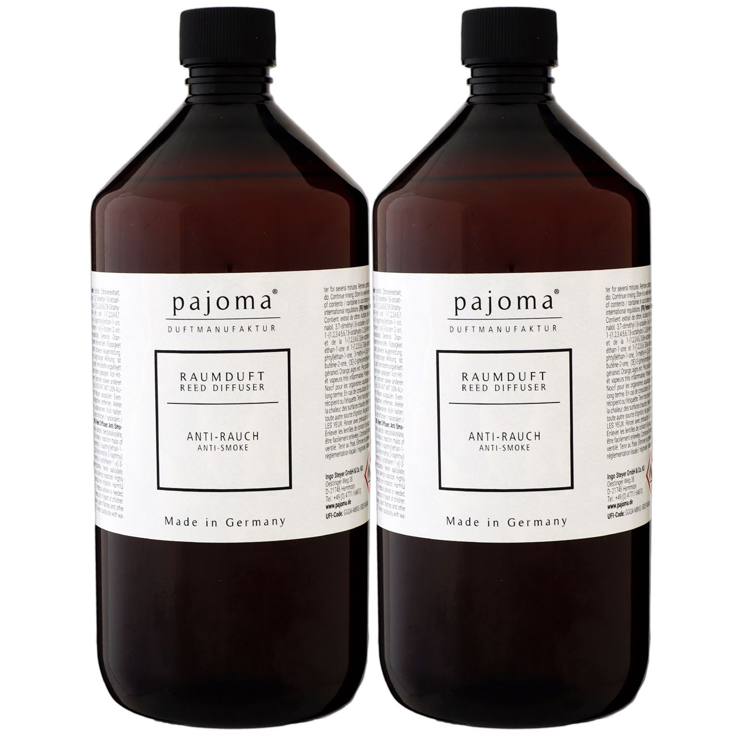 Pajoma Raumduft Nachf�llflasche Anti Rauch 2 x 1000 ml Diffuser Lufterfrischer Set