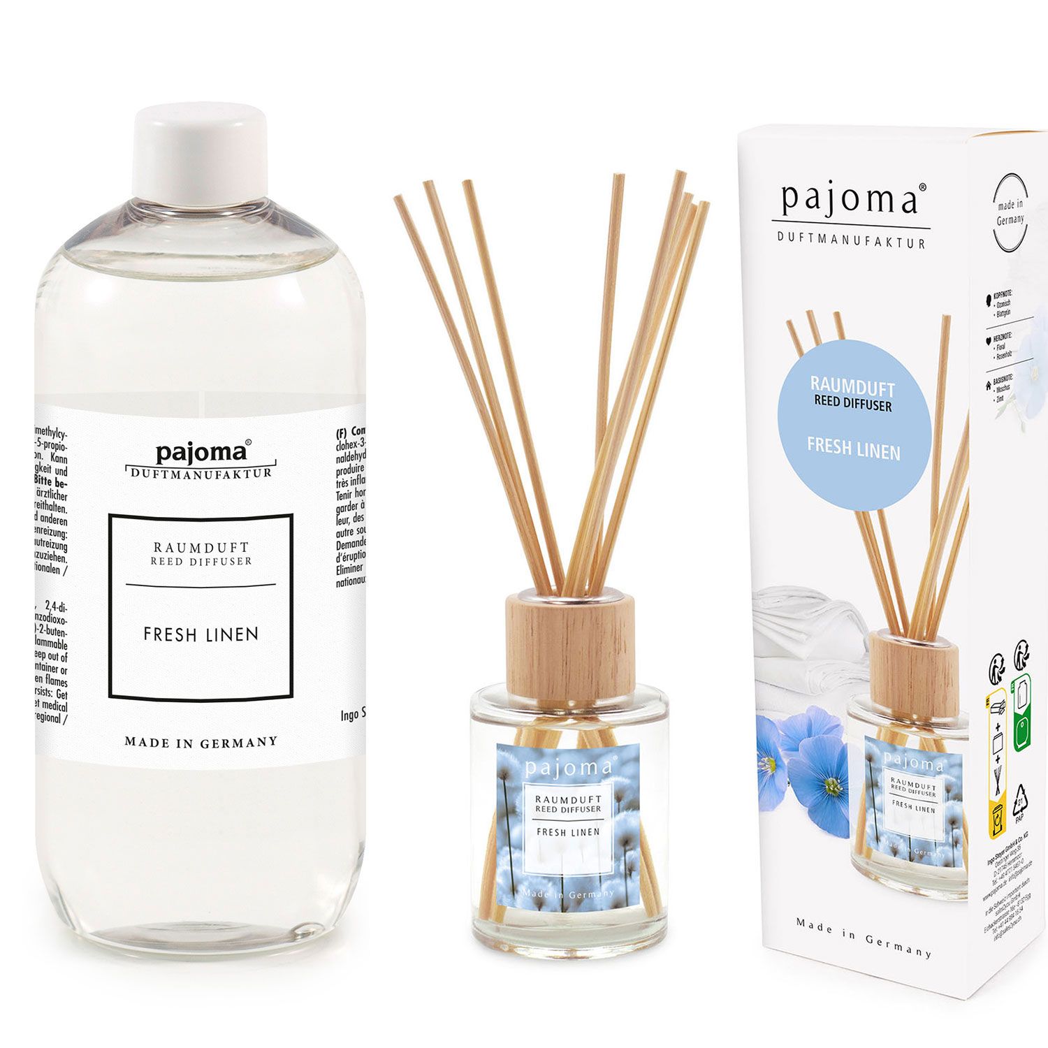 Pajoma Raumduft Nachf�llflasche Fresh Linen 500 ml & 100 ml Raumduft Set