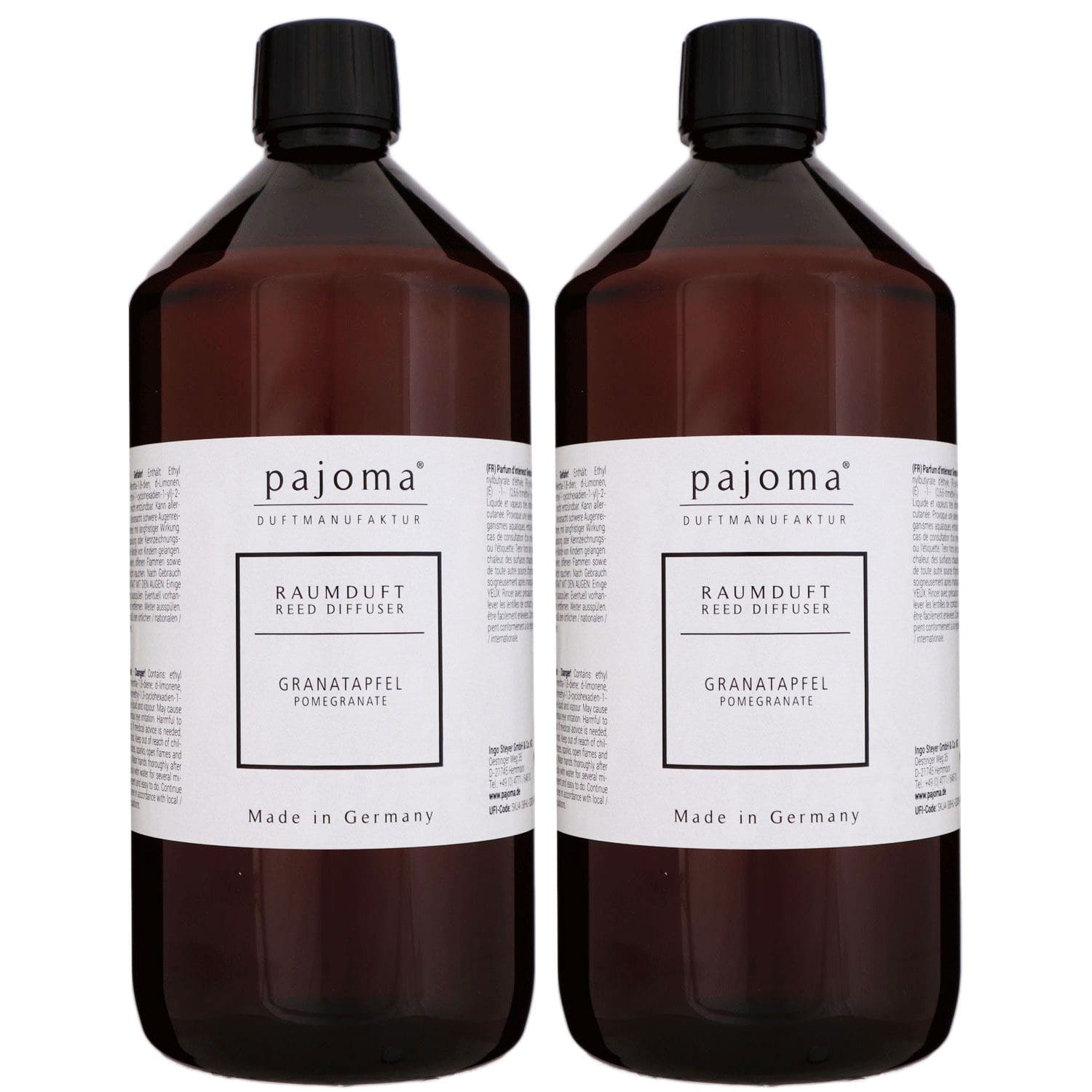 Pajoma Raumduft Nachf�llflasche Granatapfel 2 x 1000 ml Diffuser Lufterfrischer Set
