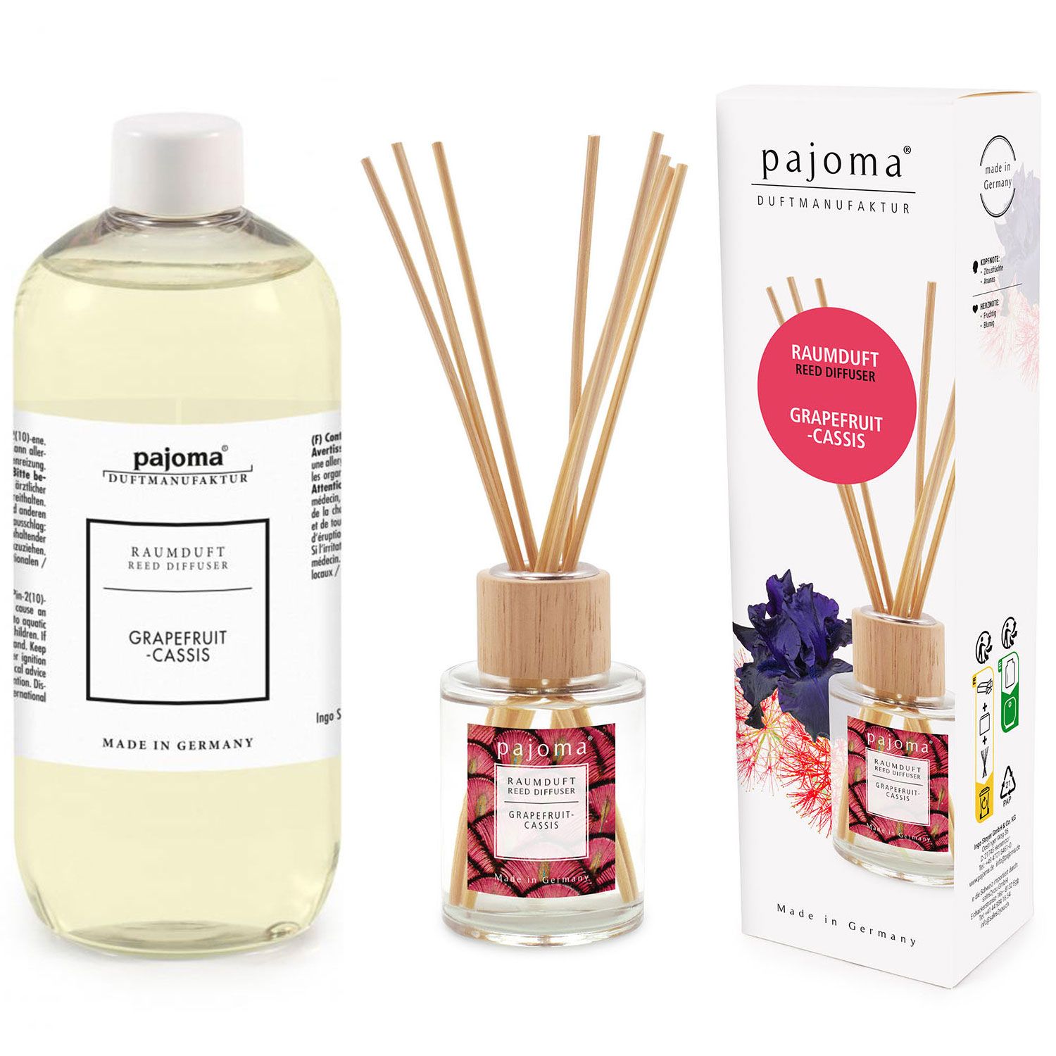 Pajoma Raumduft Nachf�llflasche Grapefruit-Cassis 500 ml & 100 ml Raumduft Set