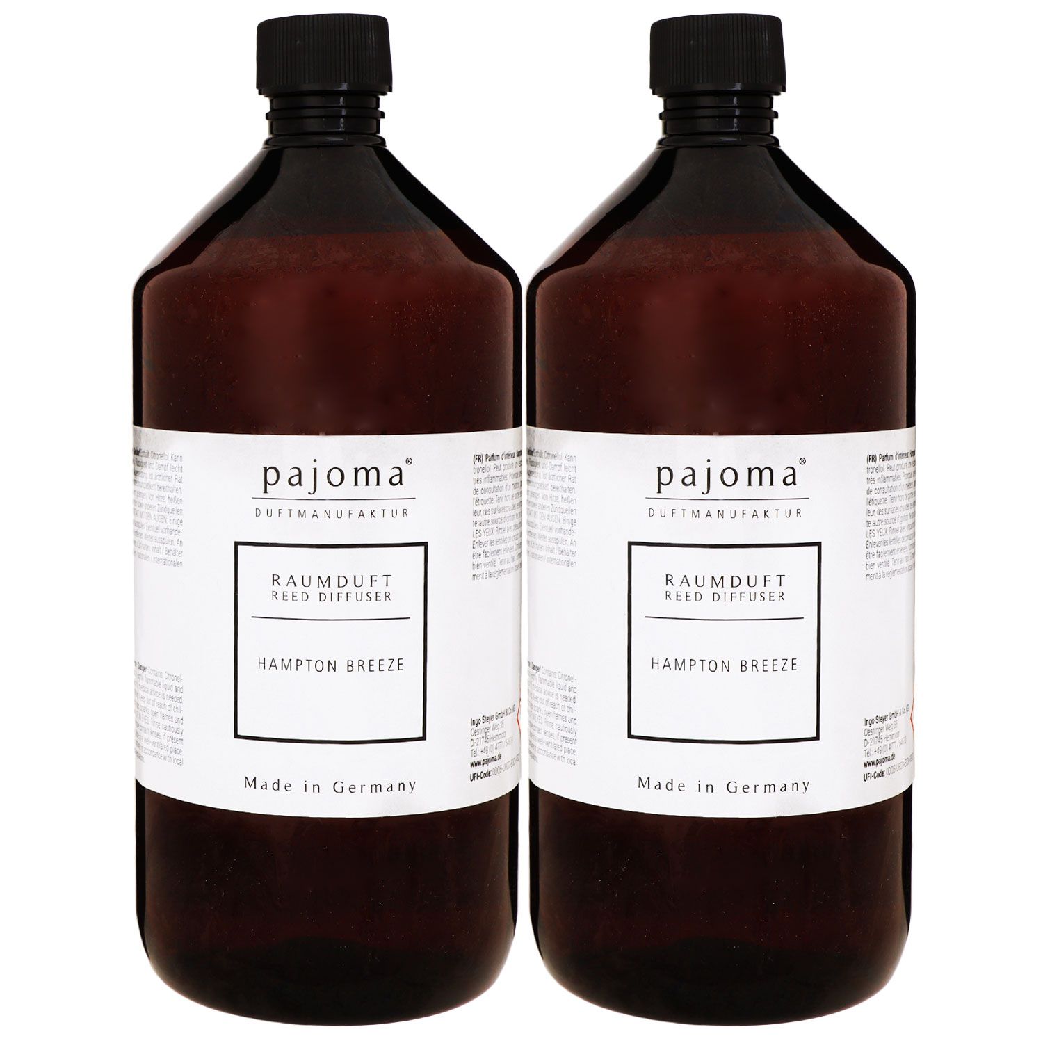 Pajoma Raumduft Nachf�llflasche Hampton-Breeze 2 x 1000 ml Diffuser Lufterfrischer Nachf�ller Set