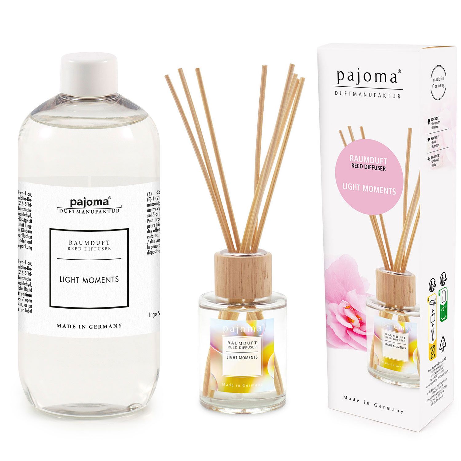 Pajoma Raumduft Nachf�llflasche Light Moments 500 ml & 100 ml Raumduft Set