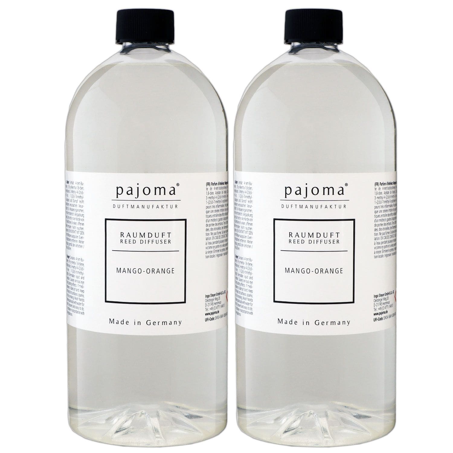 Pajoma Raumduft Nachf�llflasche Mango-Orange 2 x 1000 ml Diffuser Lufterfrischer Set