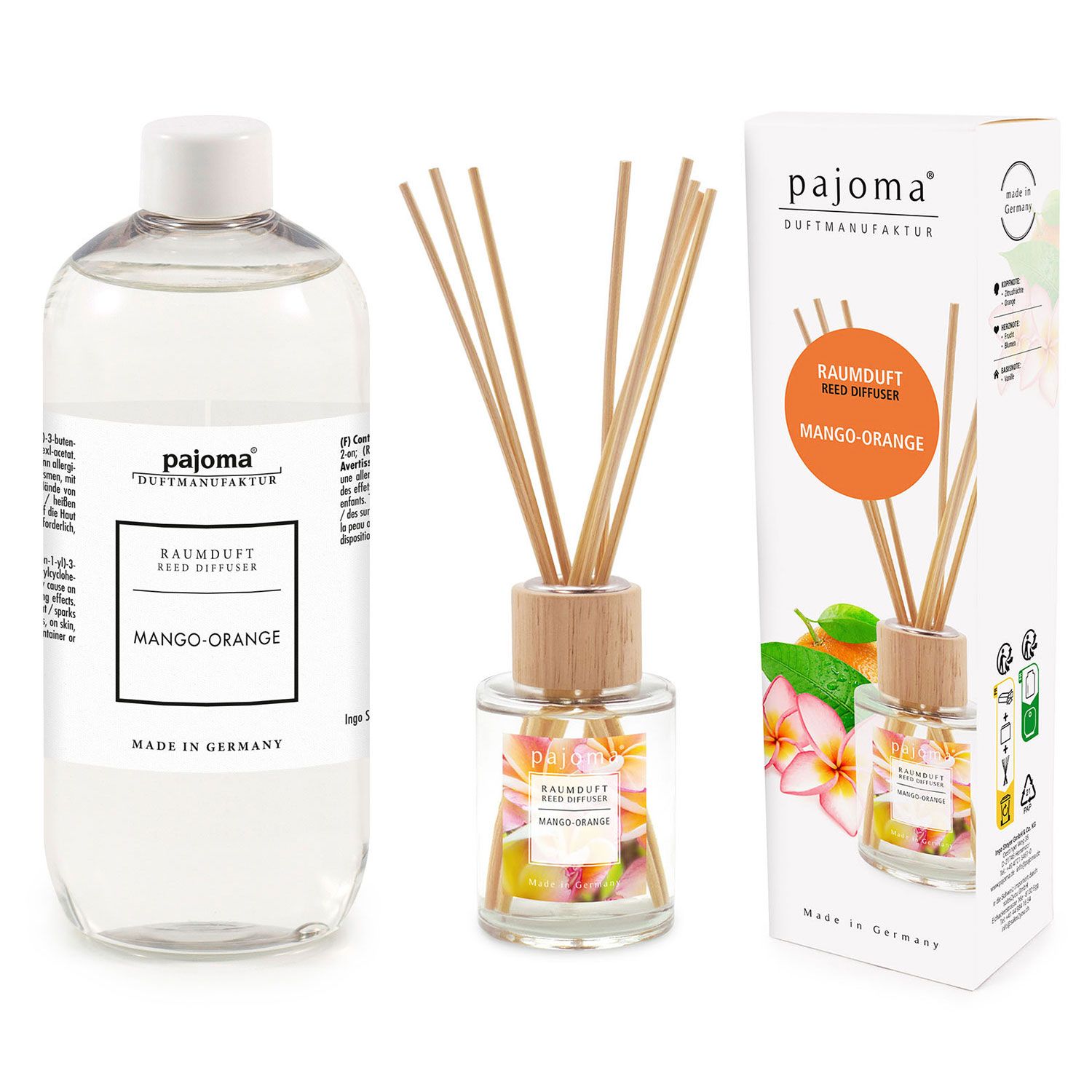 Pajoma Raumduft Nachf�llflasche Mango-Orange 500 ml & 100 ml Raumduft Set