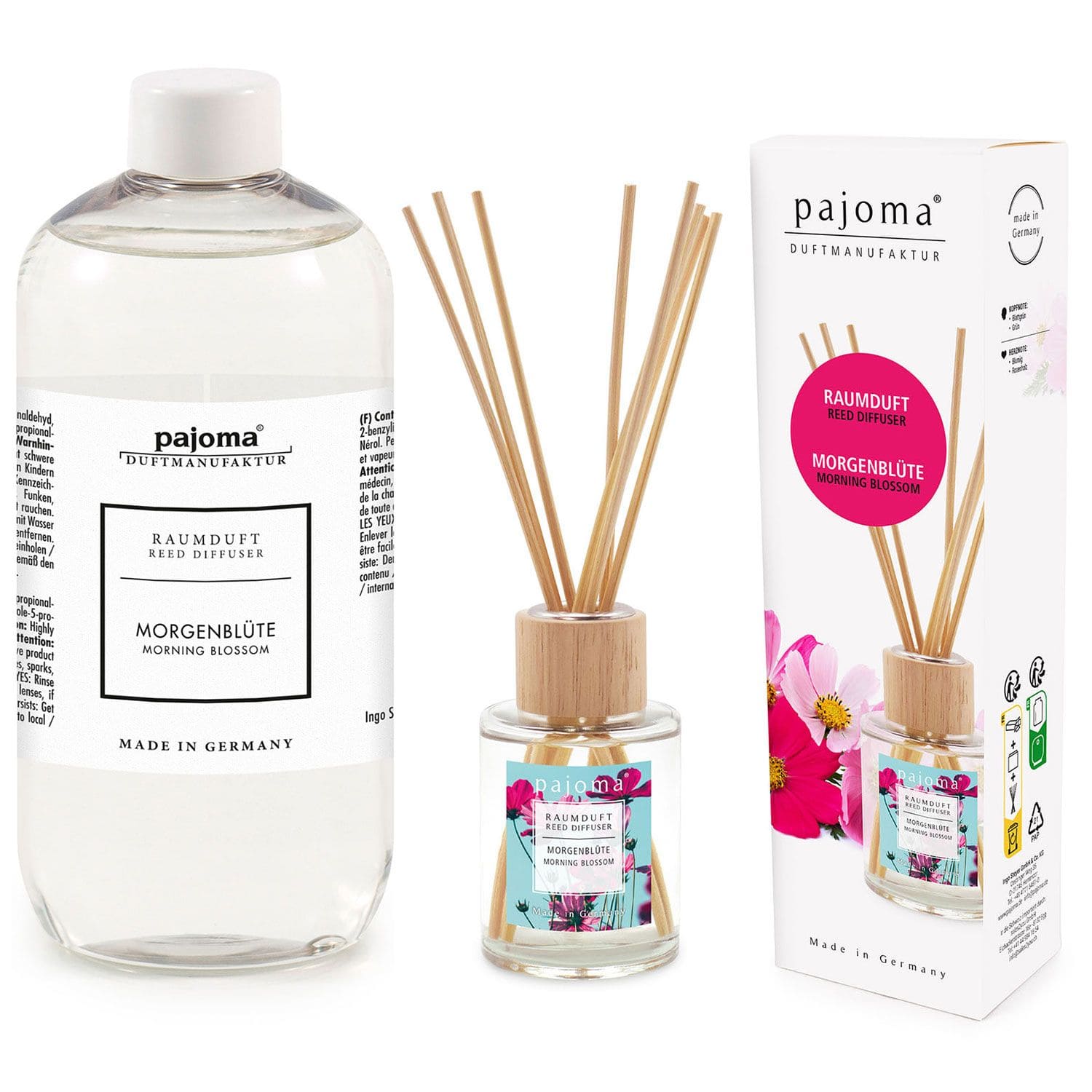 Pajoma Raumduft Nachf�llflasche Morgenbl�te 1000 ml & 100 ml Raumduft Set